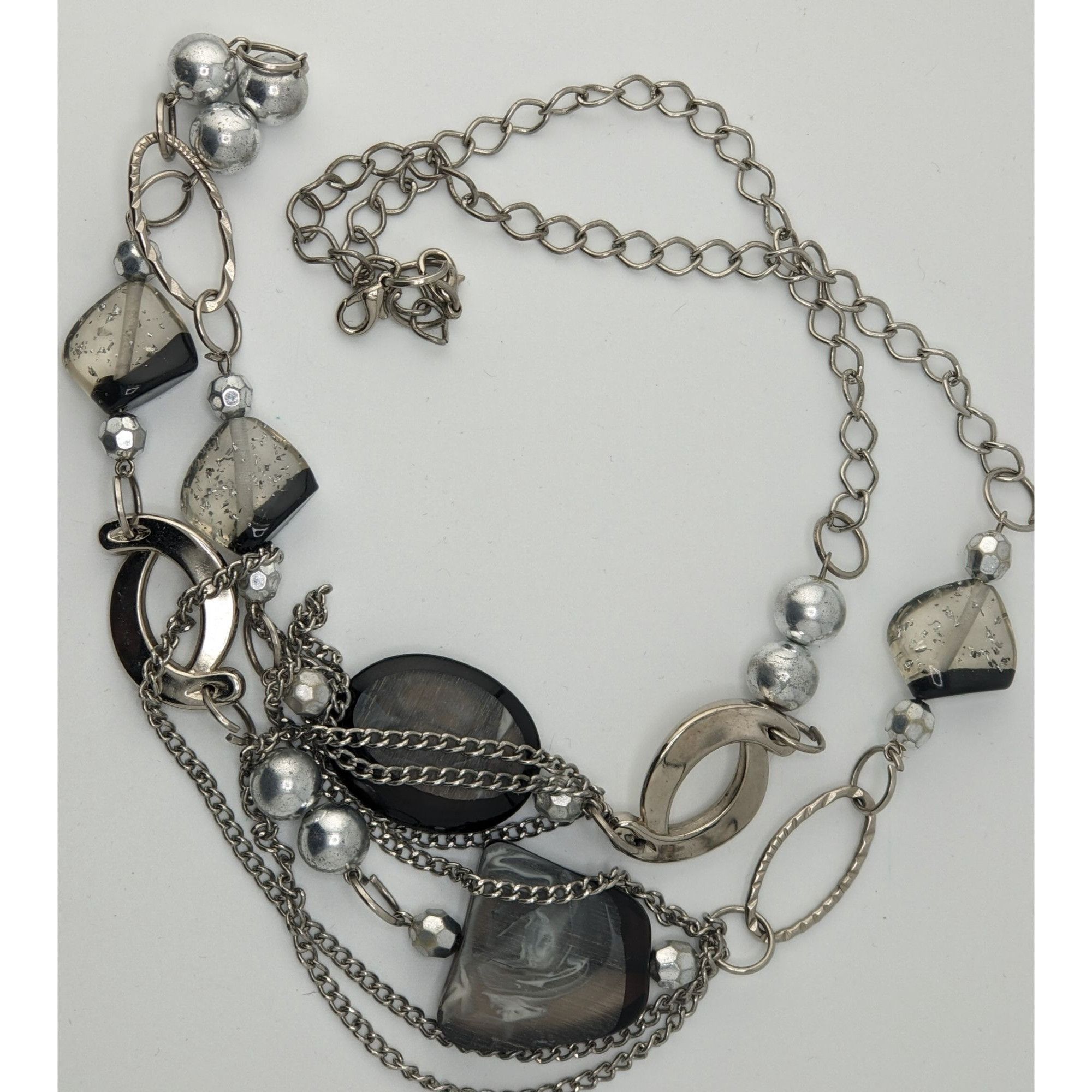 Other Y2K Glam Layered Station Necklace With Metal And Acrylic Bea Size ONE SIZE - 5 Thumbnail