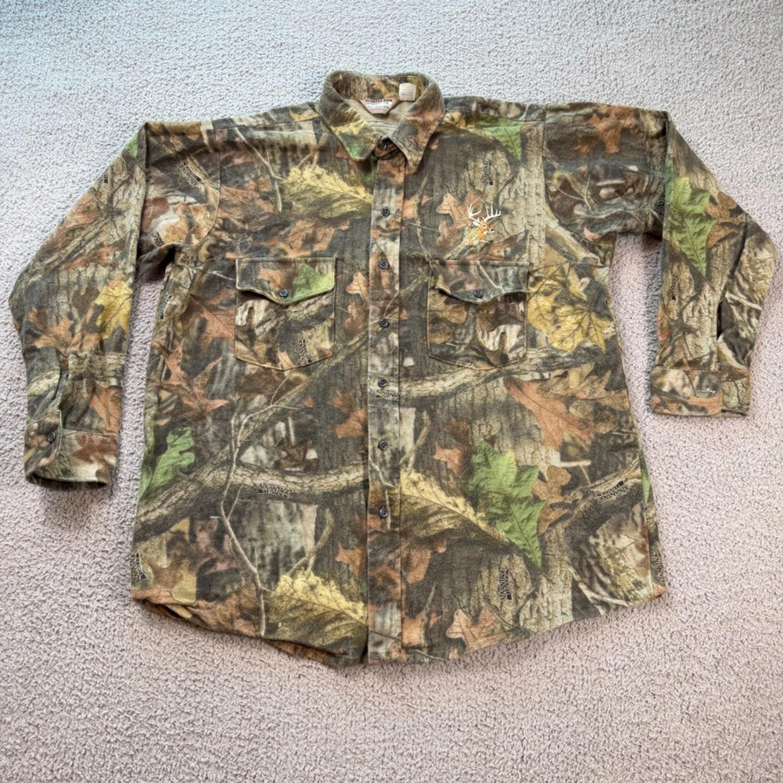 Other Vintage Winter Run Mens XL Camo Flannel Shirt Buck Size US XL / EU 56 / 4 - 1 Thumbnail