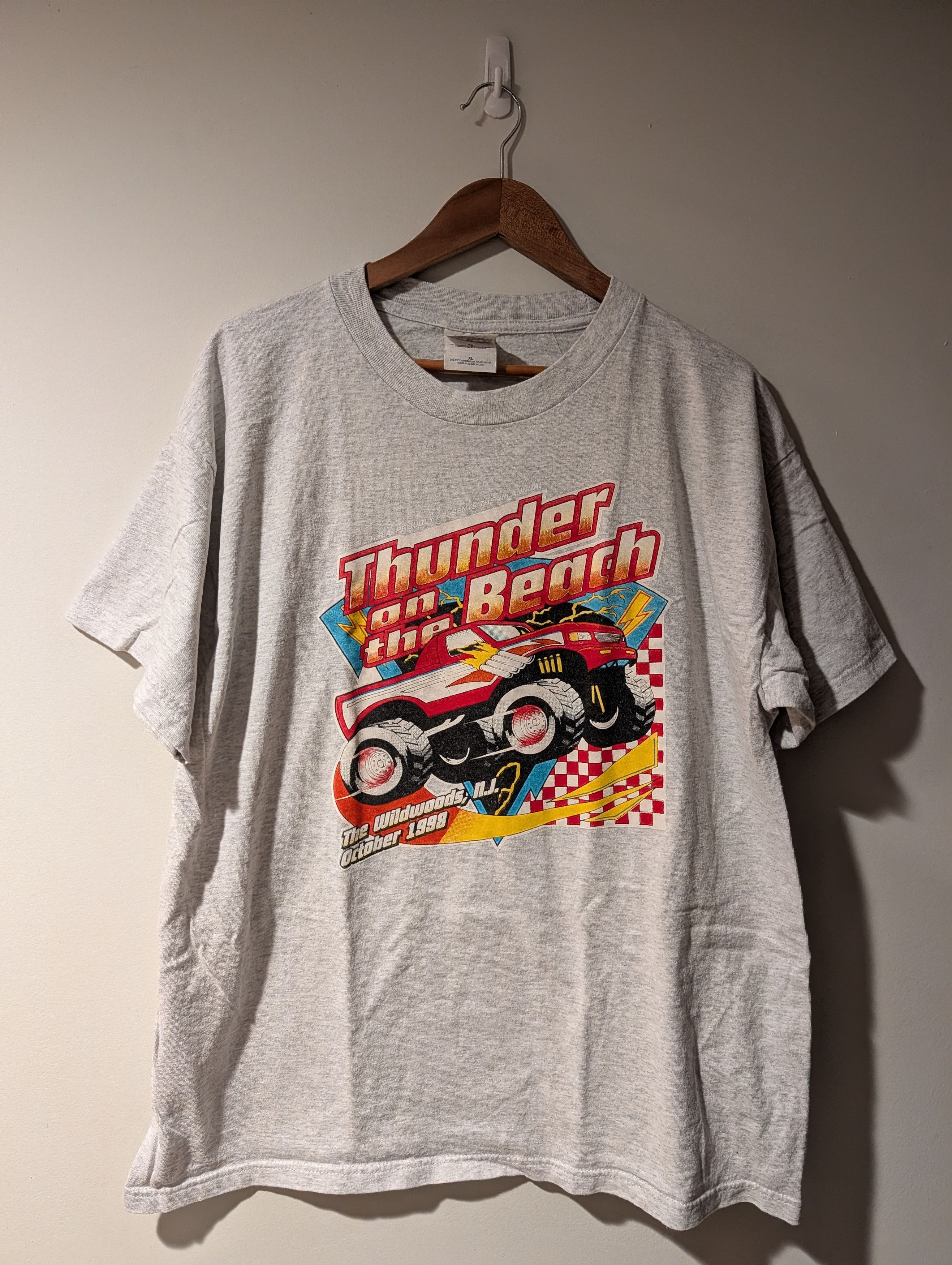 NASCAR Vintage 1998 Thunder on the Beach The Wildwoods T-Shirt Size US XL / EU 56 / 4 - 1 Thumbnail