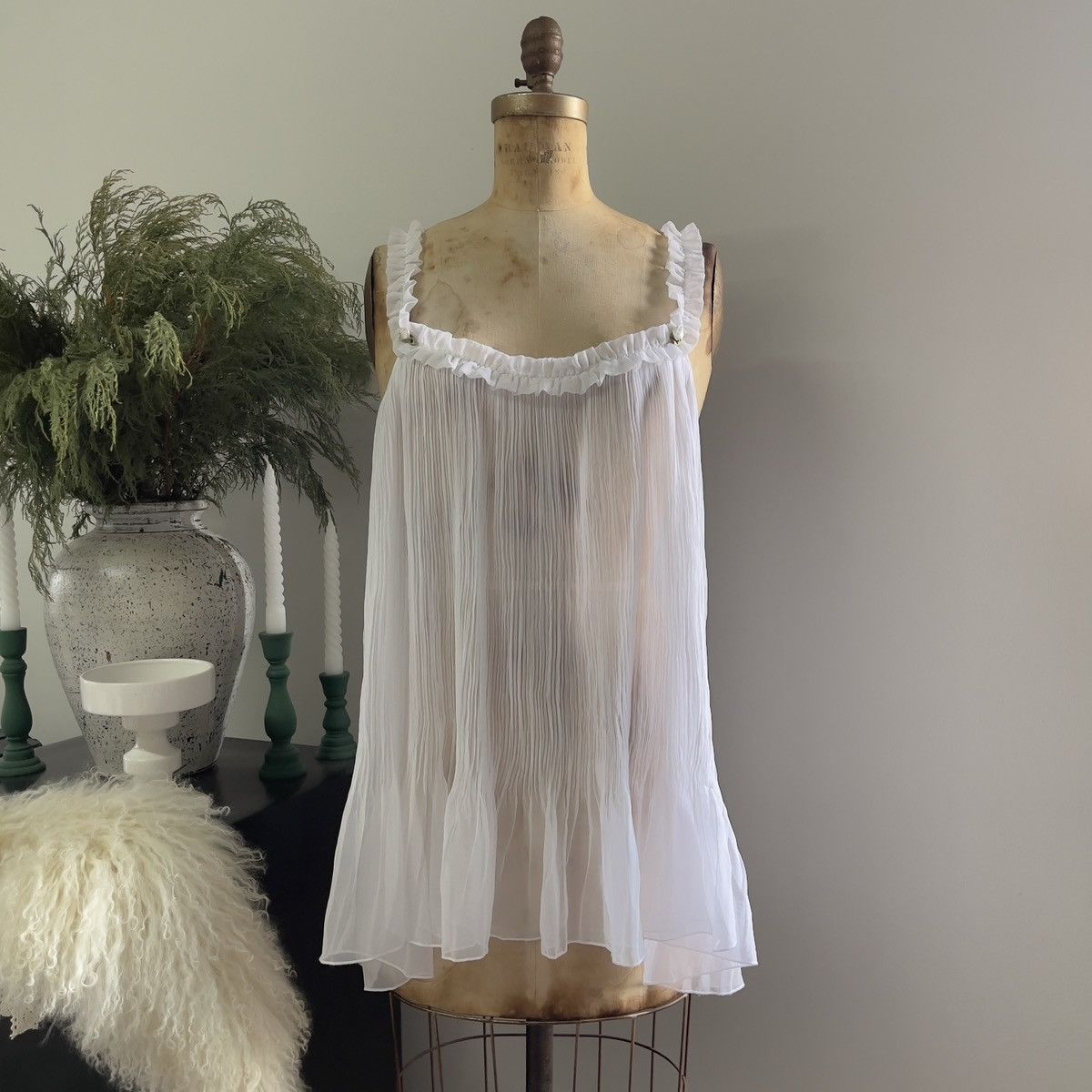 blue dress for baby girl Vintage 2000s Lace Mini Satin Slip Dress - S main image 1