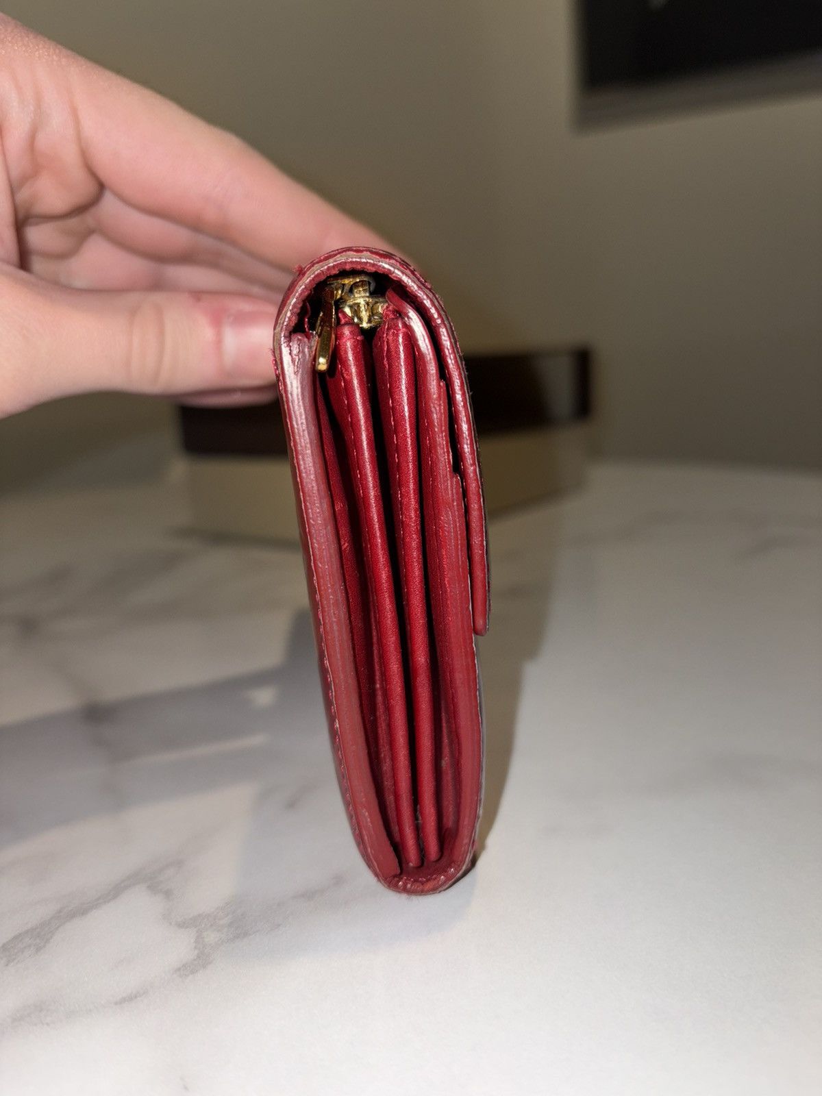 Louis Vuitton Red Louis Vuitton Vernis Long Wallet Size ONE SIZE - 3 Thumbnail
