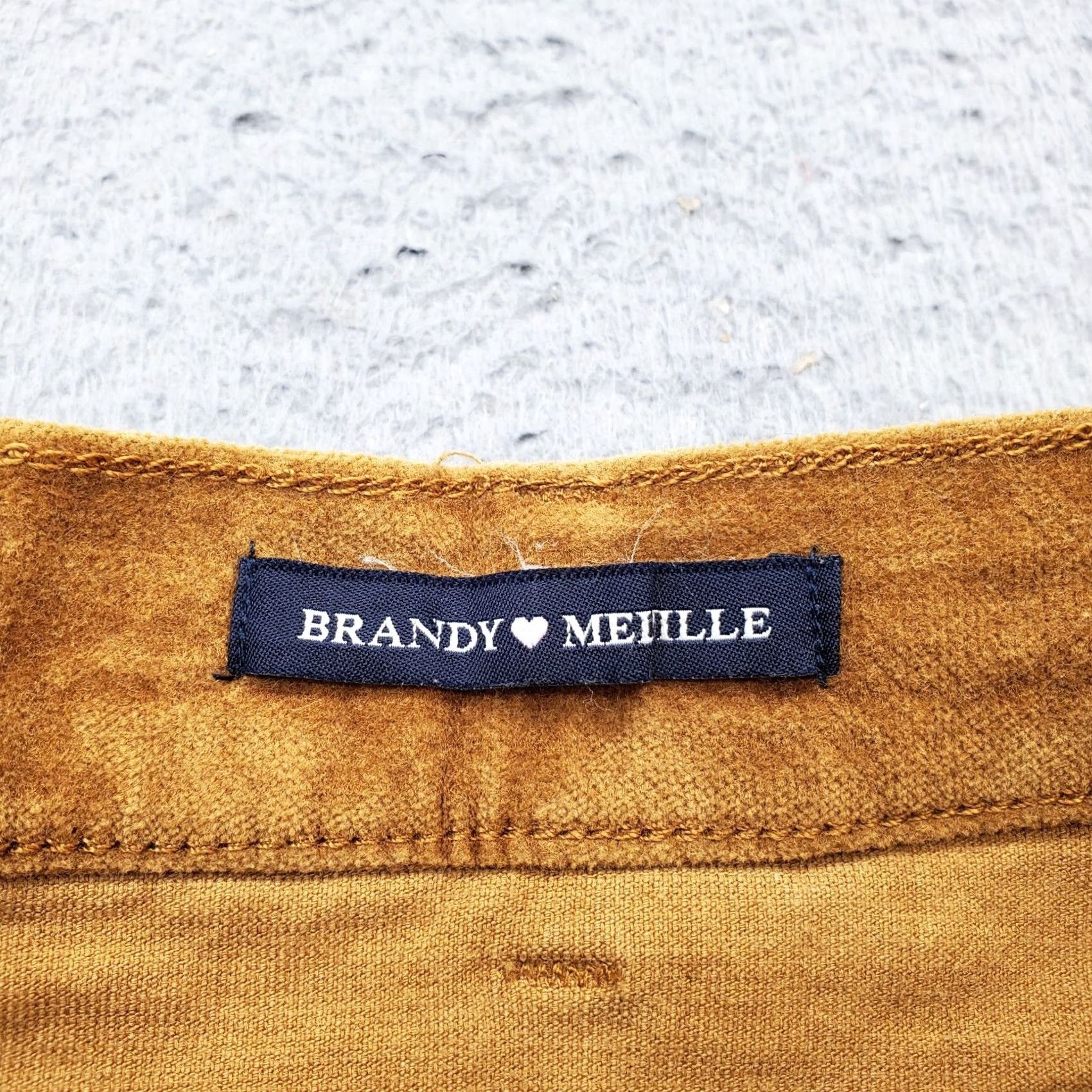 Brandy Melville Brandy Melville Mini Skirt Womens Size S Brown Denim Button Front Pockets Belt Loops Stretch Short Casual 90s Theme Womens Size 28" / US 6 / IT 42 - 5 Thumbnail