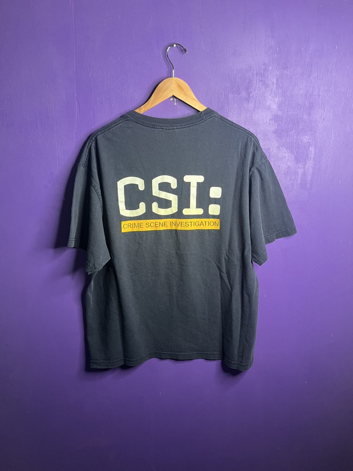 Vintage Vintage 90s CSI crime scene investigation mullet tee Size US XL / EU 56 / 4 - 2 Thumbnail