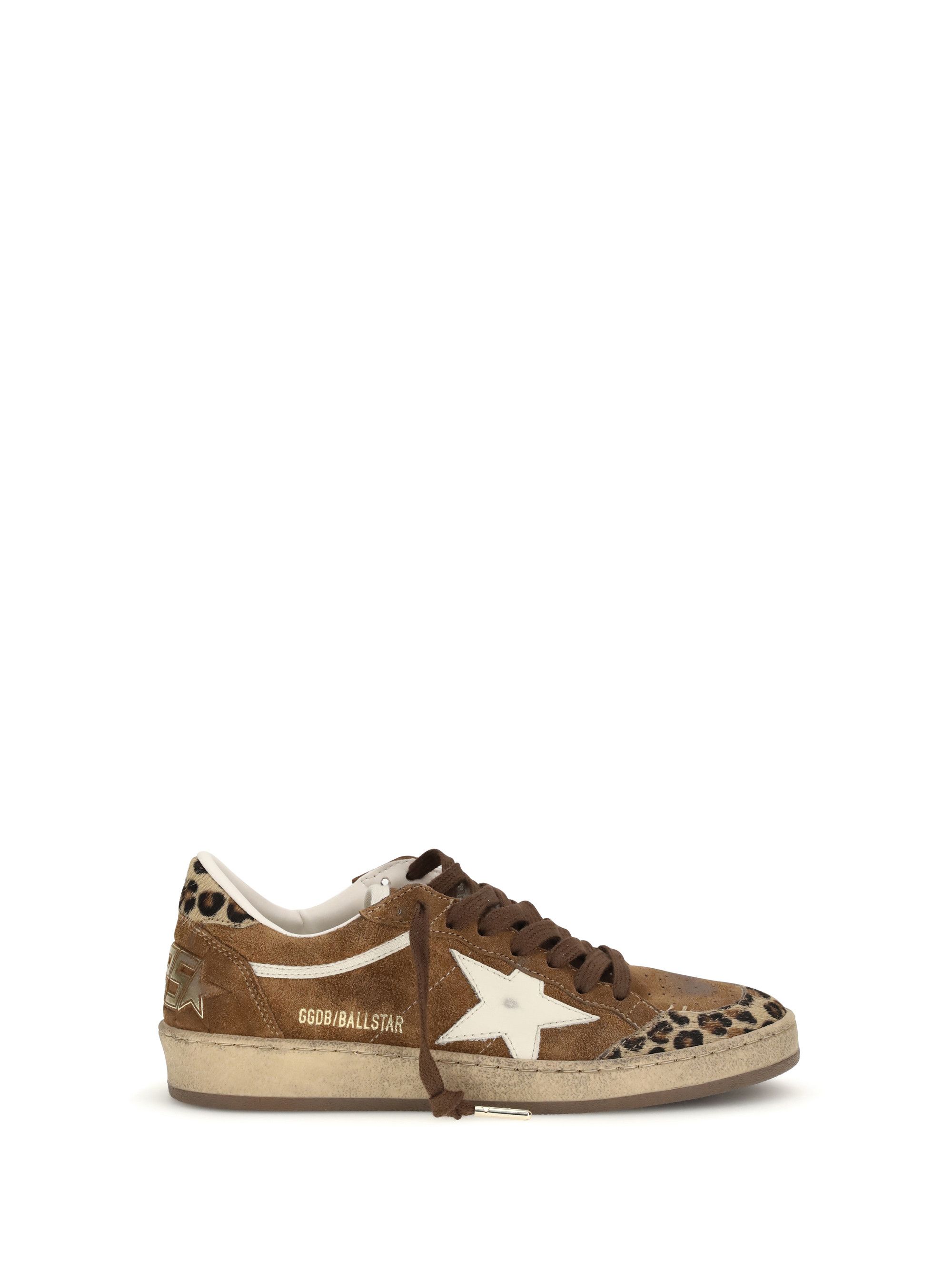 Golden Goose Ballstar Sneakers with leopard-print pony insert Size US 7 / IT 37 - 1 Thumbnail