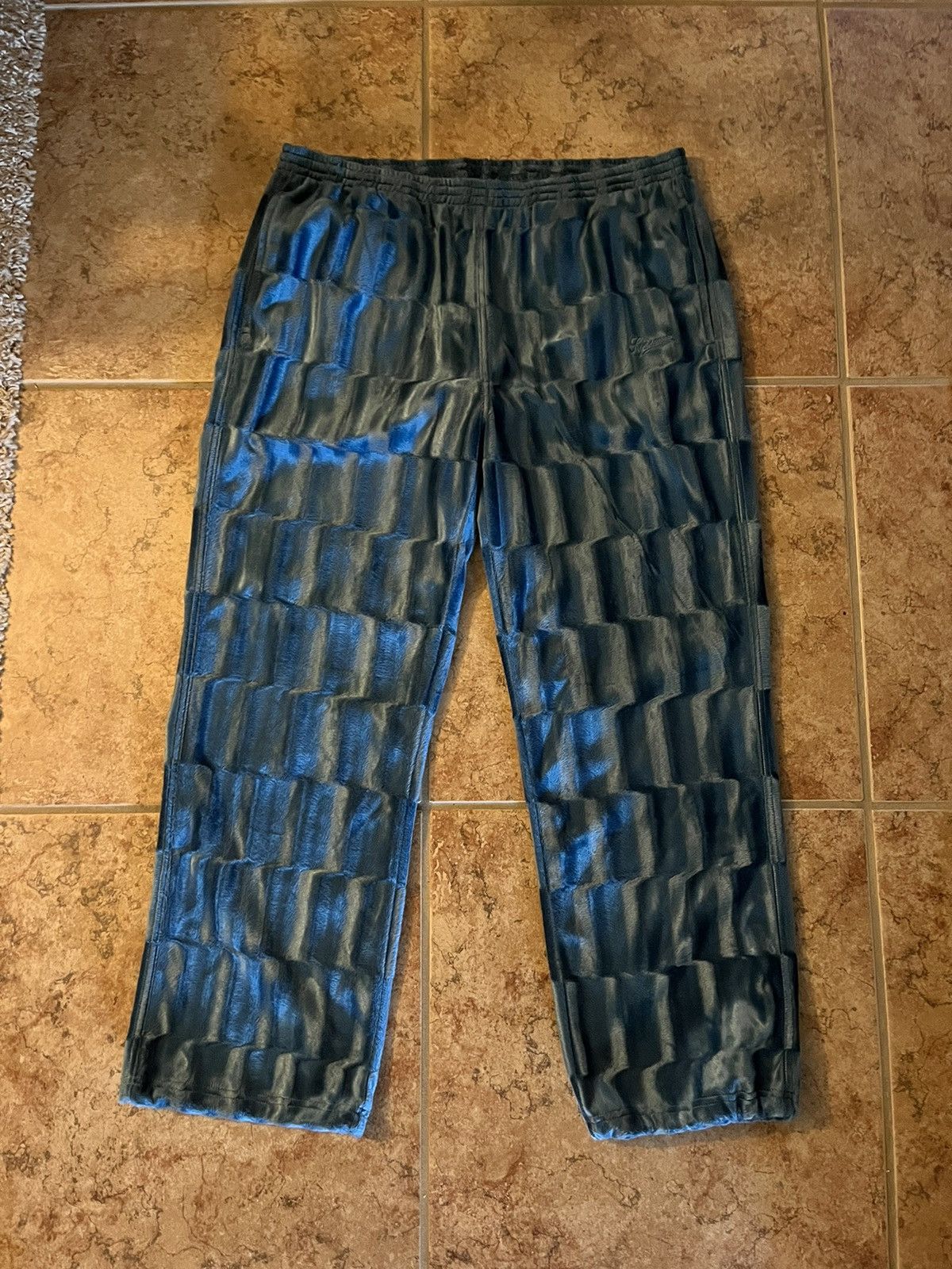 image of Supreme Slate Velour Pants, Men's (Size 36)