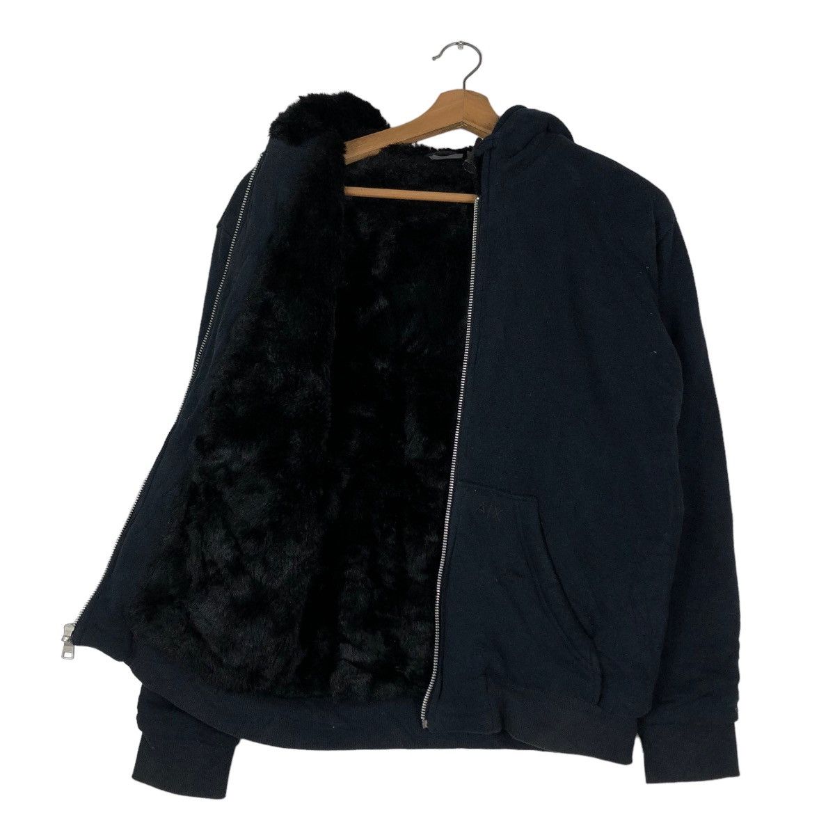 Armani Exchange 📌CROPPED BIKER JACKET ARMANI EXCHANGE MINK FUR LINING Size US XS / EU 42 / 0 - 3 Thumbnail