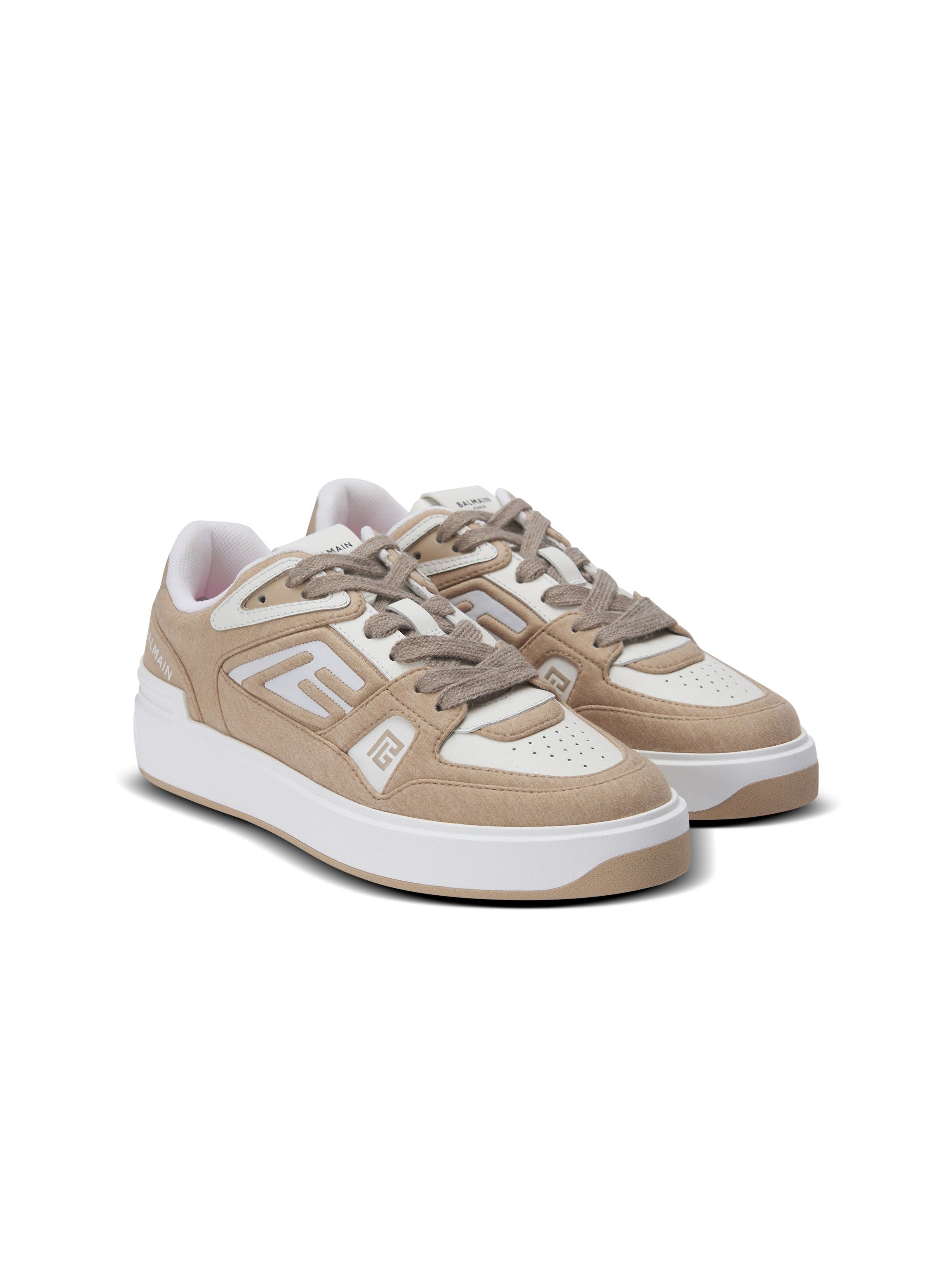 Balmain o1s1wg110925 B Court Skate Sneakers in Beige Size US 8 / IT 38 - 2 Thumbnail