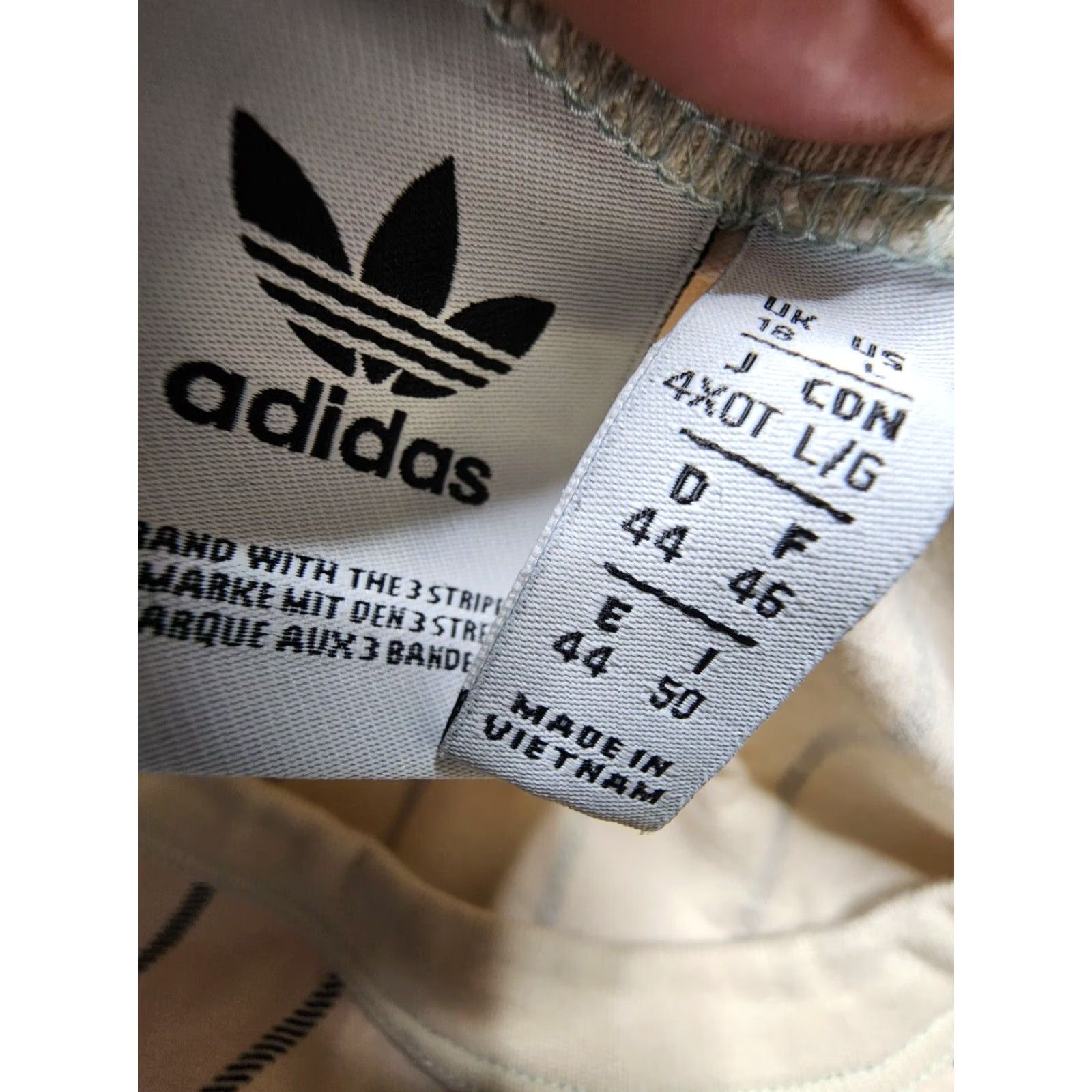 Adidas Adidas Originals Logo Cropped T Shirt Ivory Women's Large Size L / US 10 / IT 46 - 4 Thumbnail