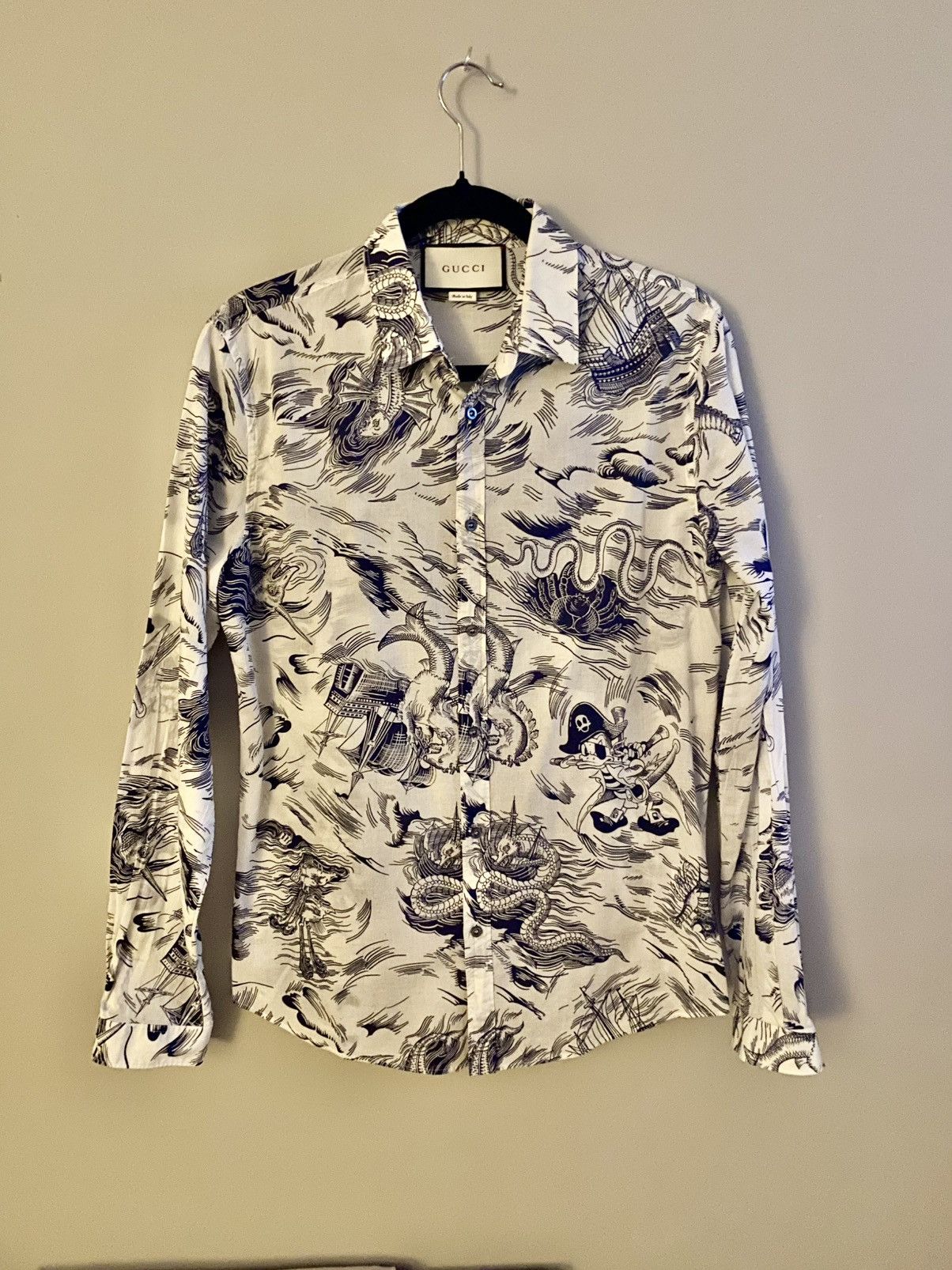 Disney × Gucci Gucci x Disney Pirates Print Shirt (Collector’s Piece) Size US M / EU 48-50 / 2 - 1 Thumbnail