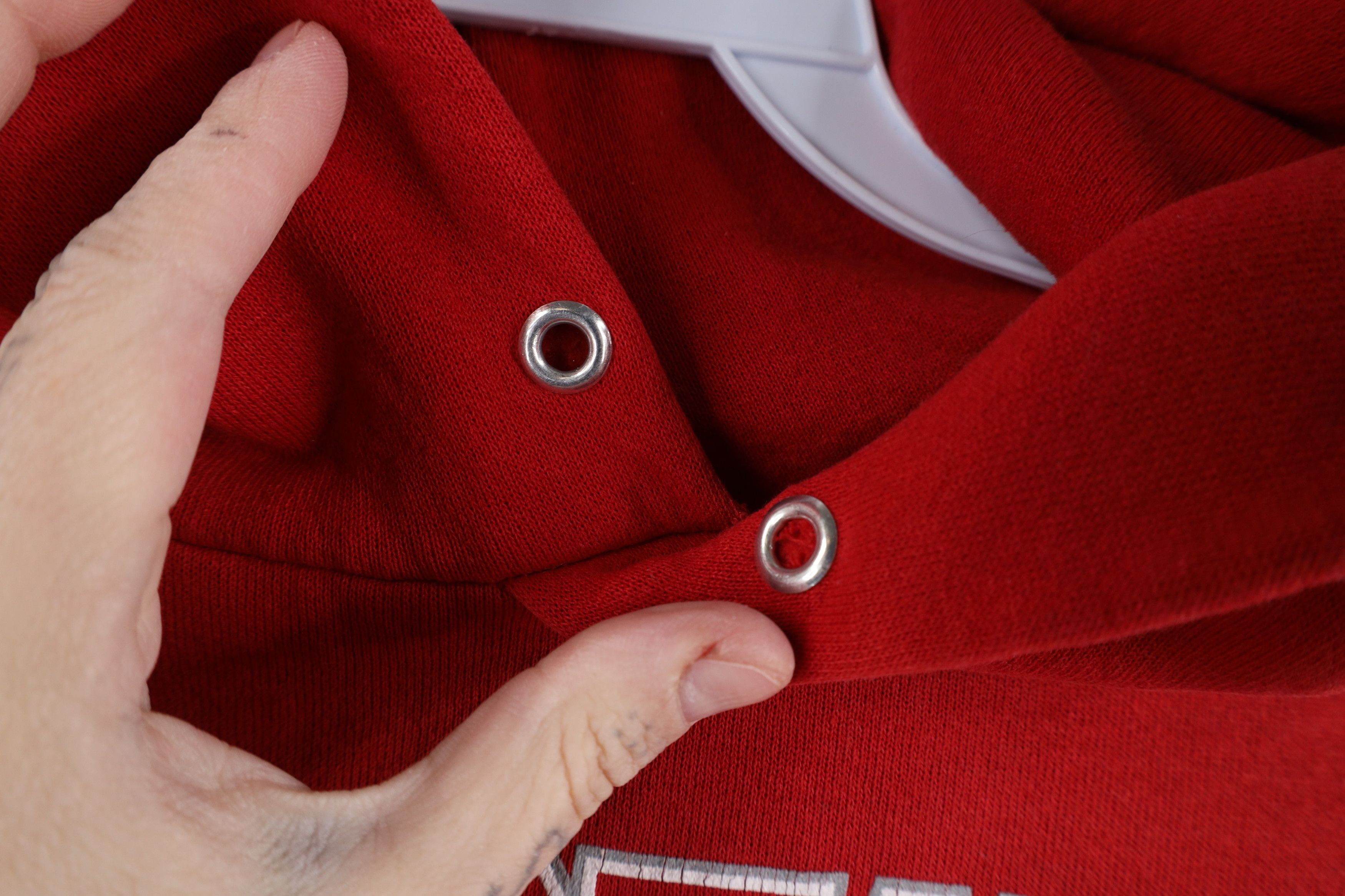Vintage Vintage 90s Ohio State University Football Hoodie Red Size L / US 10 / IT 46 - 5 Thumbnail