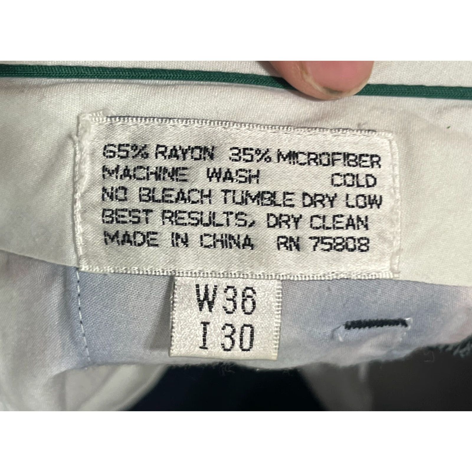 Vintage Grery Peters Golf Pants Men's Dress Pants 36x30 Blue Casual Regular Men Front Flat Front Straight Inseam 30 Size US 36 / EU 52 - 6 Thumbnail