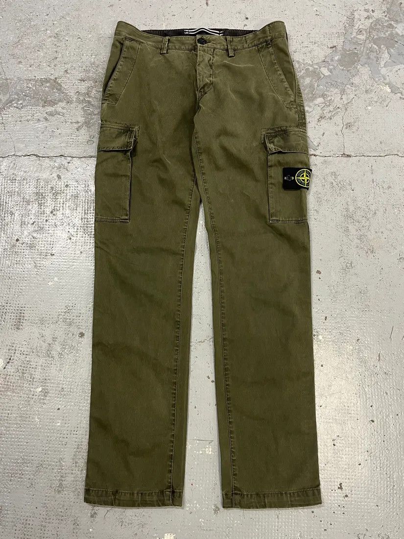 Stone Island Stone Island Khaki Green Cargo Pants Size US 31 - 5 Thumbnail