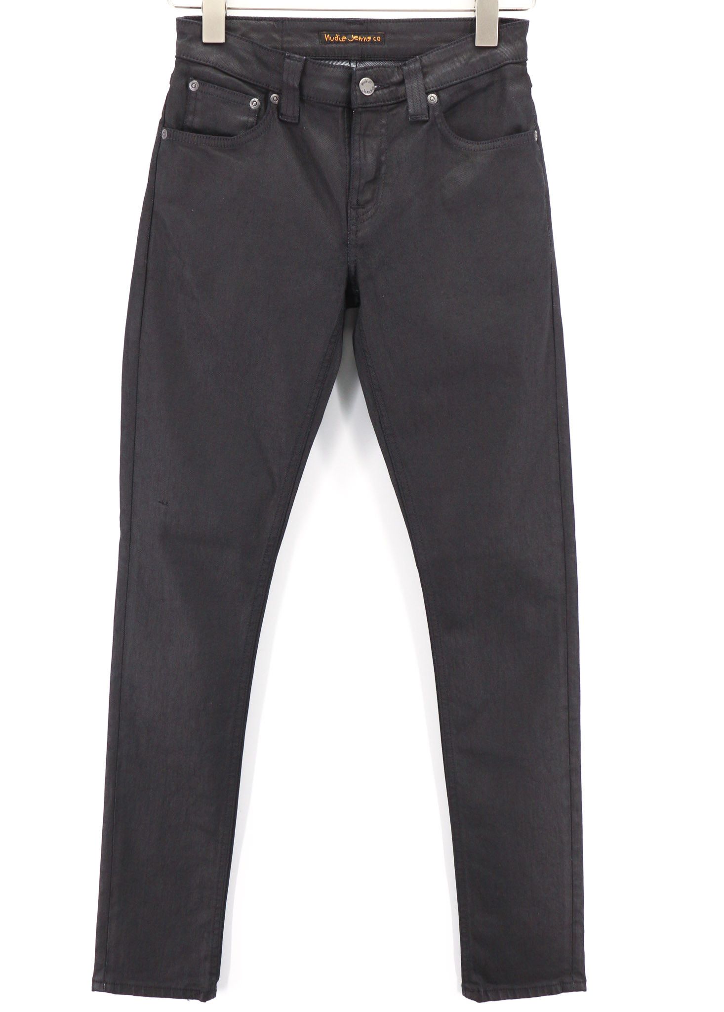 Nudie Jeans SKINNY LIN W27/L32 Black In Black Organic Cotton 80483 Size 27" / US 4 / IT 40 - 1 Thumbnail