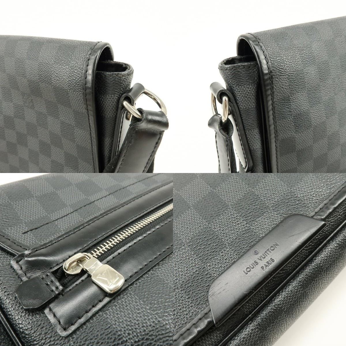 Louis Vuitton Louis Vuitton Damier Graphite Daniel MM Messenger Bag Gray Size ONE SIZE - 6 Thumbnail