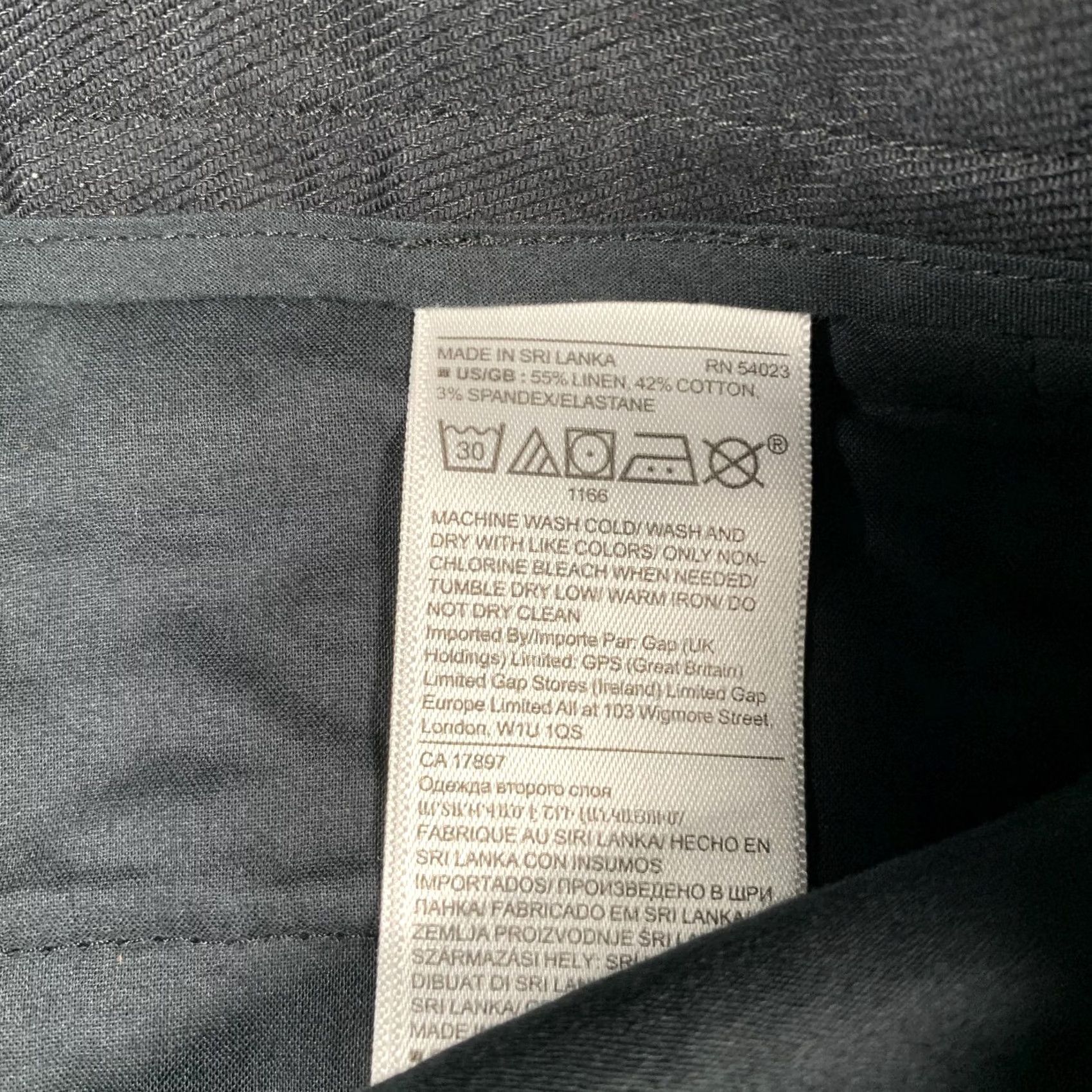 Banana Republic Banana Republic Pants Womens 6 Black Linen Blend Wide Leg Cropped Trousers Work Size 28" / US 6 / IT 42 - 6 Thumbnail