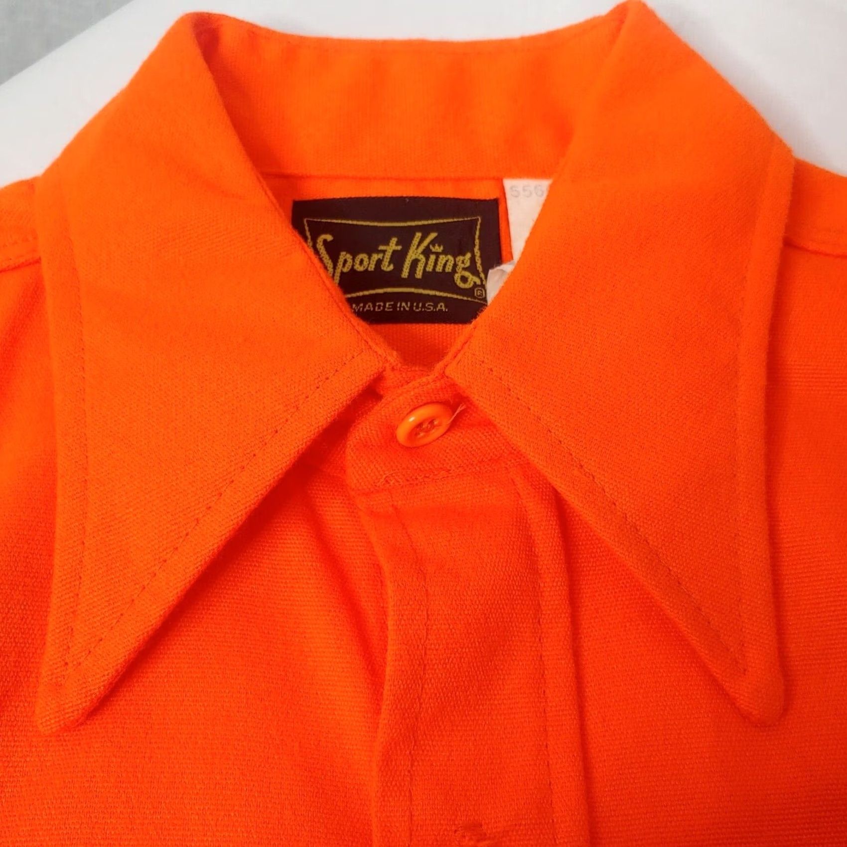 Vintage Vintage Sport King Hunting Shirt M Blaze Orange Safety Hunt Field Union Made - Hunter - Large Button-Up Size US M / EU 48-50 / 2 - 2 Thumbnail