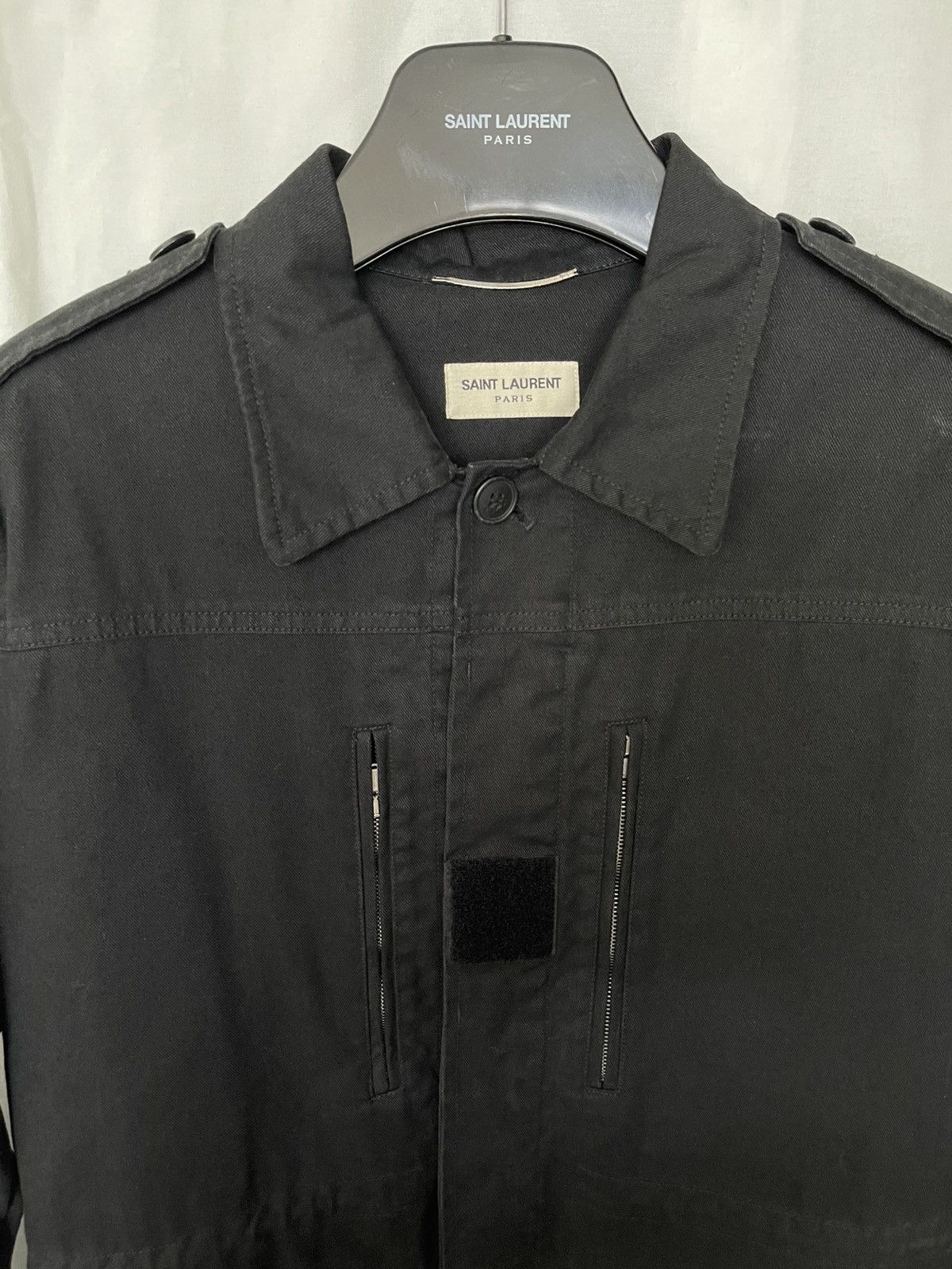 Saint Laurent Paris Saint Laurent Paris FW2017 Black Military Field Jacket Size US S / EU 44-46 / 1 - 5 Thumbnail