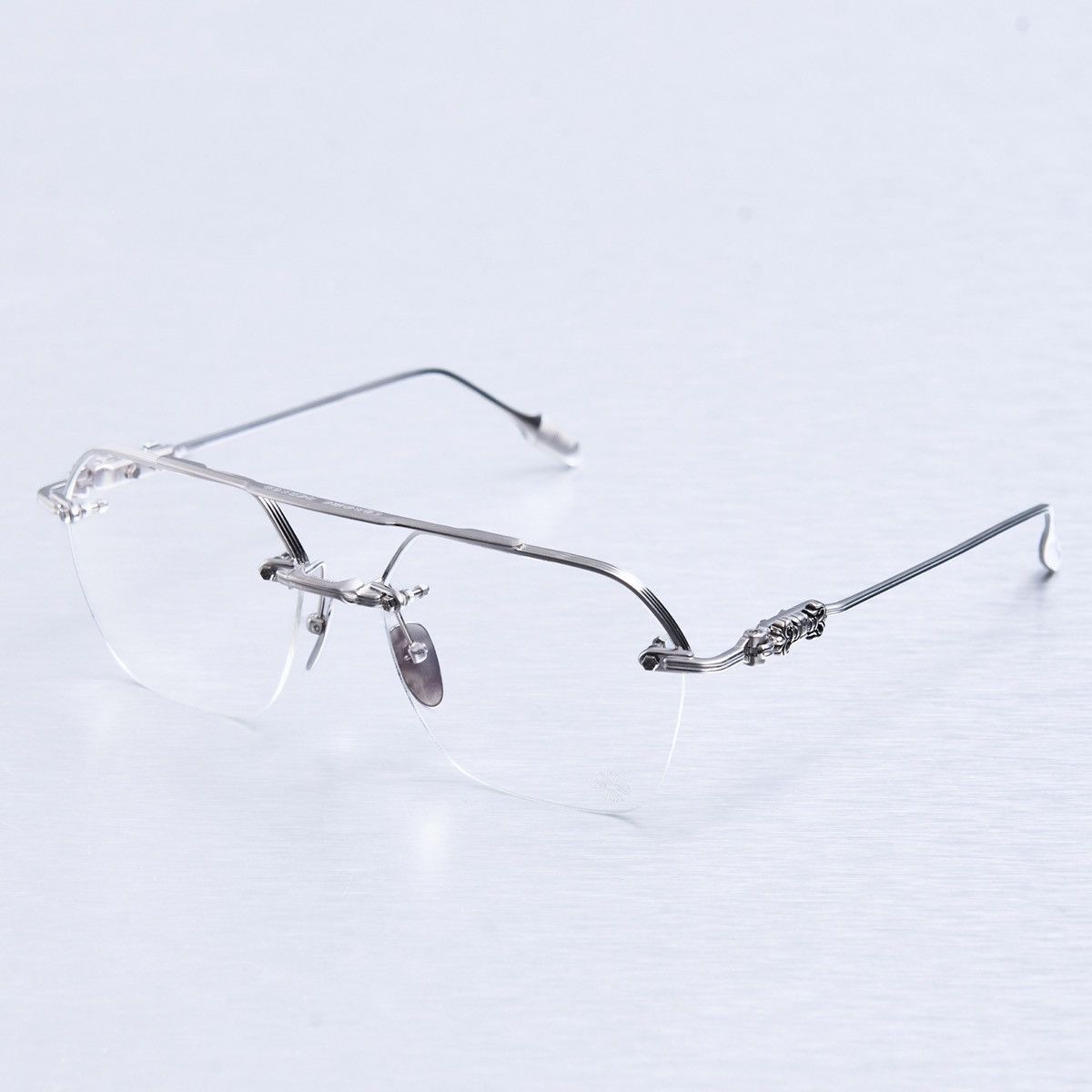Chrome Hearts CHROME HEARTS FLUID BRUSHED SILVER GLASSES Size ONE SIZE - 2 Thumbnail