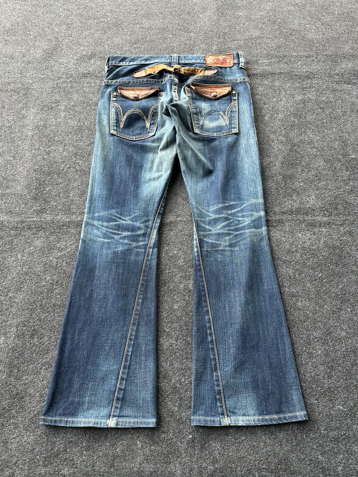 Edwin Edwin Blue Trip Flare Wide Leg Japan Denim 32x32 D219 Size US 32 / EU 48 - 2 Thumbnail