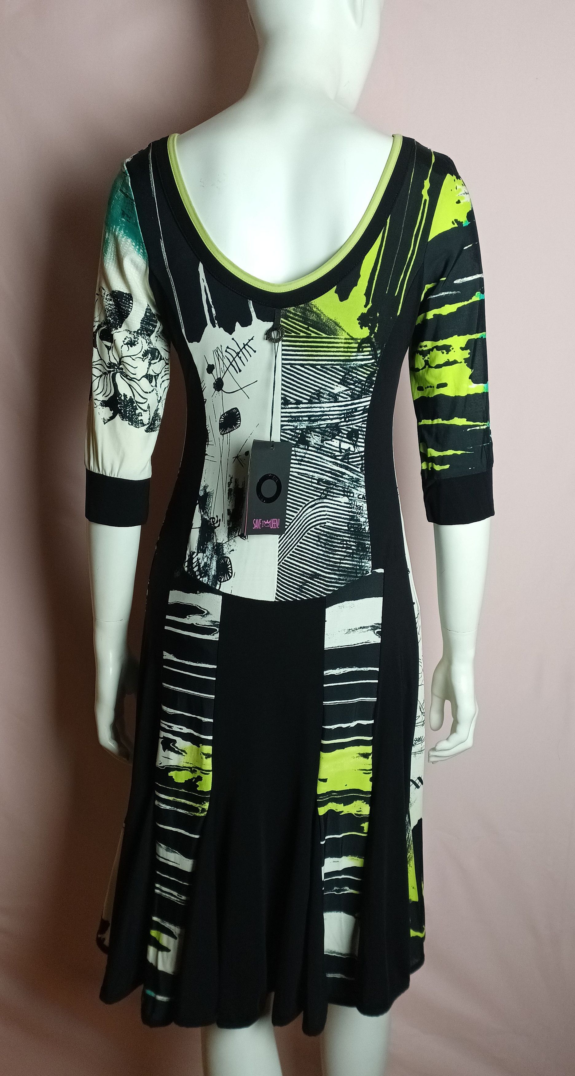 Other Save the Queen Abstract Print 3/4 Sleeve Midi Dress XL Size XL / US 12-14 / IT 48-50 - 3 Thumbnail