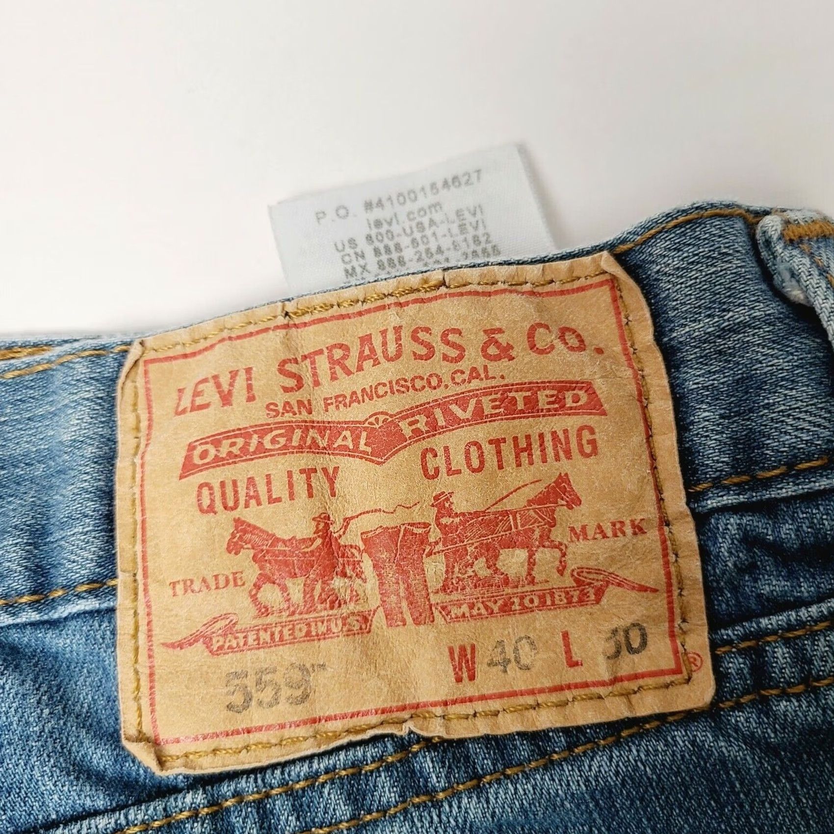 Levi's Levi's 559 Jeans Relaxed Straight Leg Medium Wash Blue W40 X L30 Mens Size US 40 / EU 56 - 3 Thumbnail