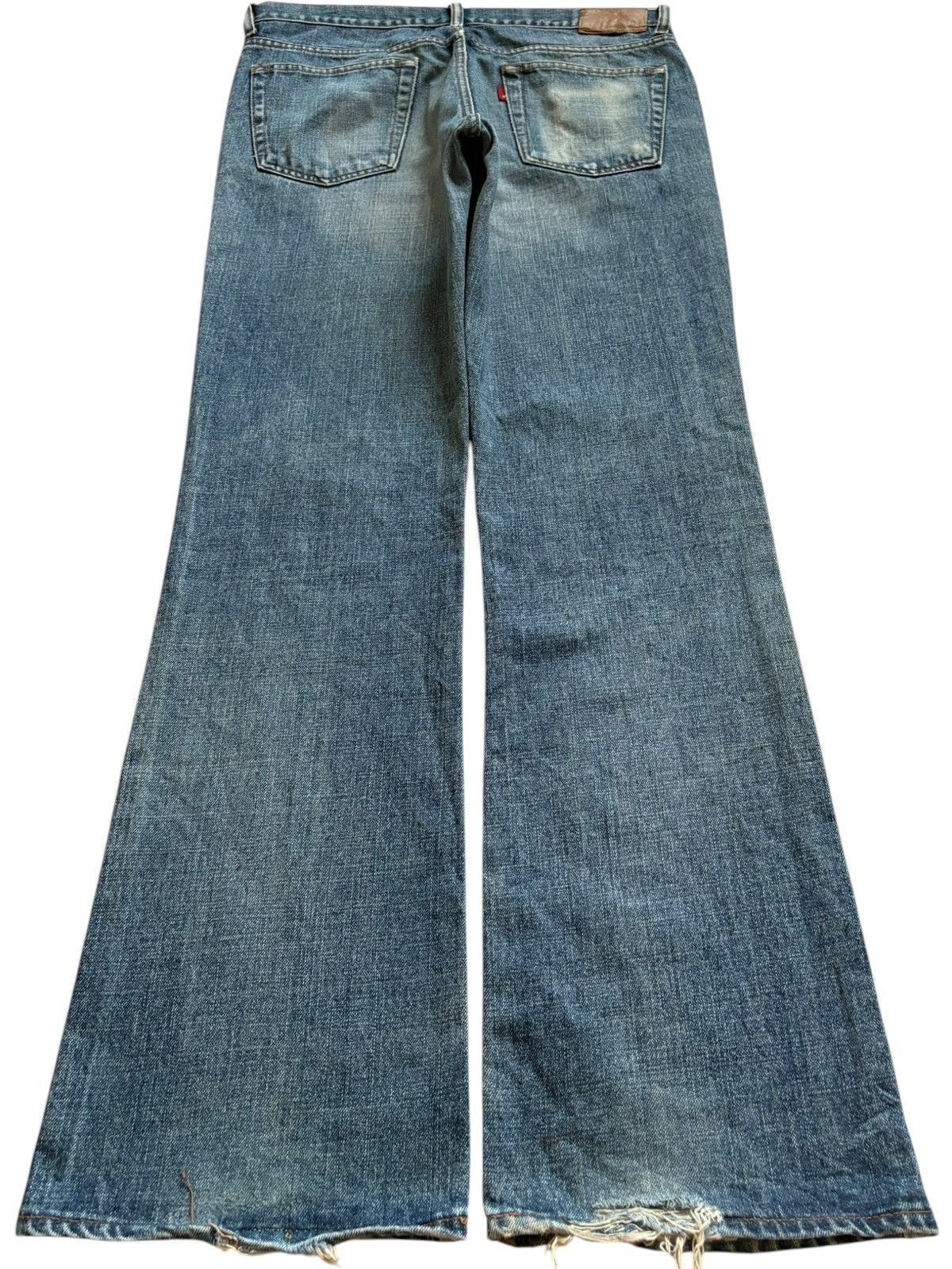 Japanese Brand Vintage Japanese Brand Faded Wash Ripped Flare Jeans Size US 33 - 2 Thumbnail