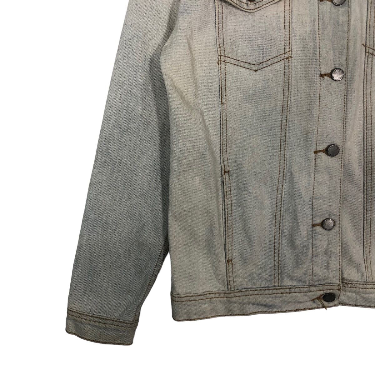 Japanese Brand 🔥Rare Acid Wash Design Denim Trucker Jacket Roxy Japan Size US S / EU 44-46 / 1 - 3 Thumbnail