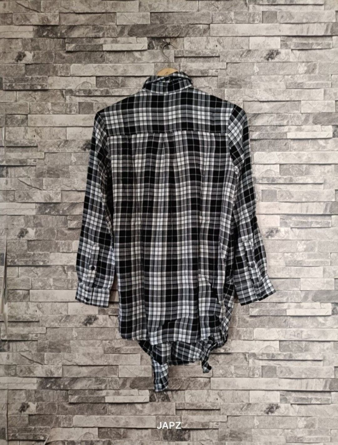 MOUSSY Azul by moussy long flannel assymetrical shirt Size S / US 4 / IT 40 - 5 Thumbnail