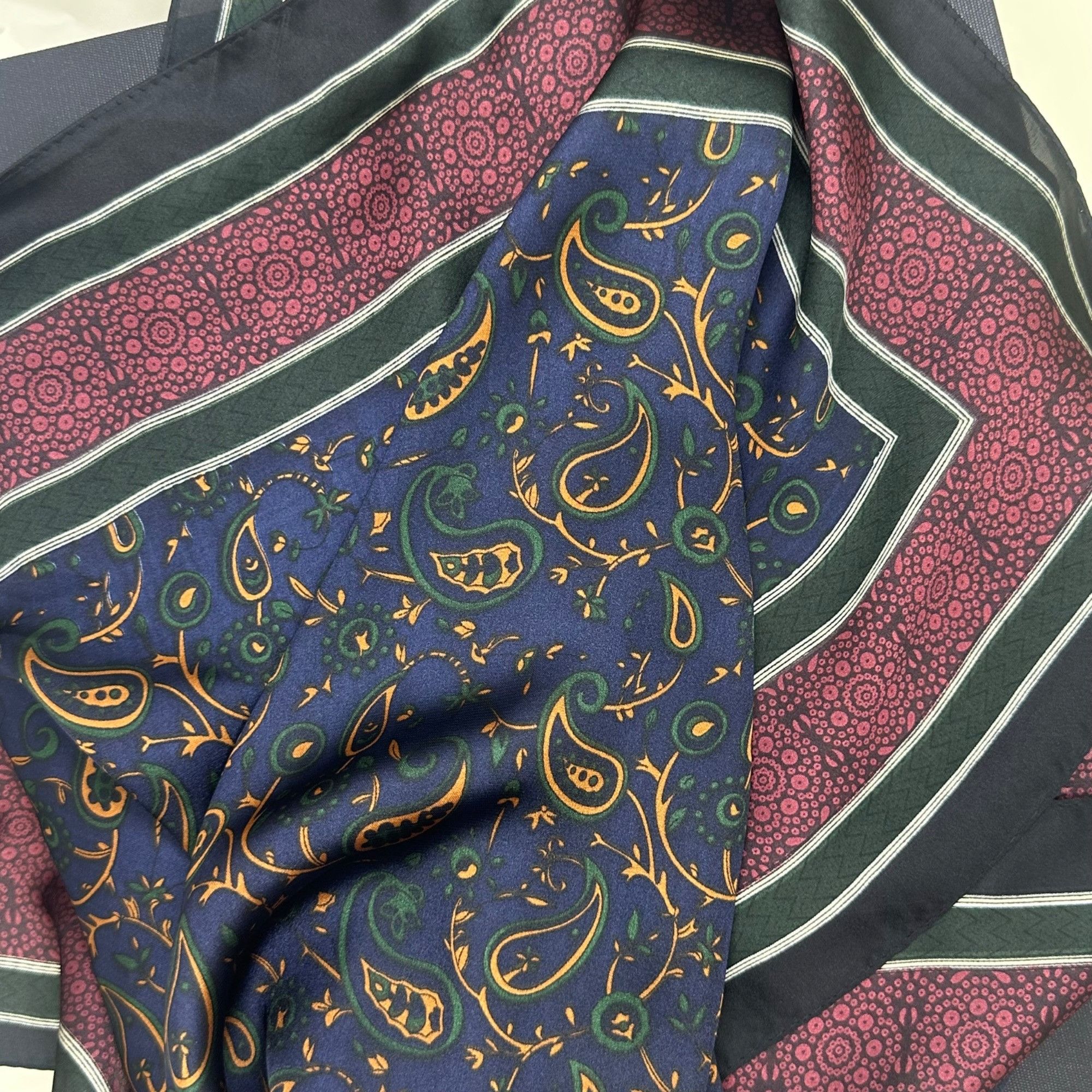 Other New Indu Printing Style Elegant Women Scarf Bandana Dark Blu Size ONE SIZE - 5 Thumbnail