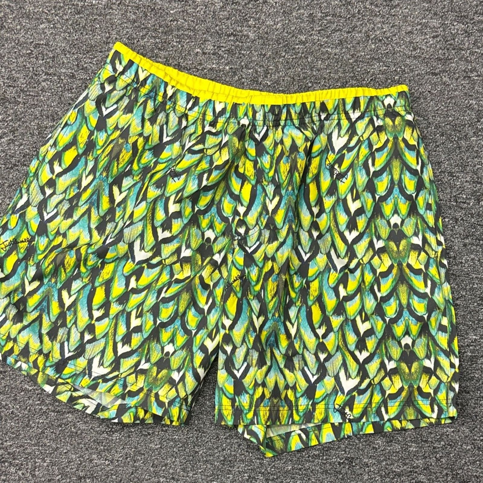 Just Cavalli NWT Just Cavalli Peacock Feather Print Shorts in Green siz M Size US 36 / EU 52 - 7 Thumbnail
