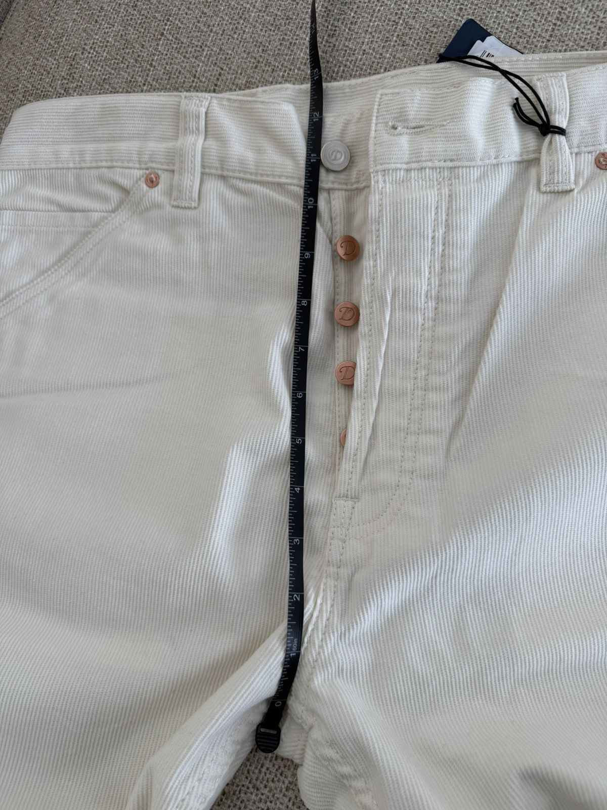 Drake's Drakes 5 pocket selvedge needlecord jean ECRU size 34 Size US 34 / EU 50 - 7 Thumbnail