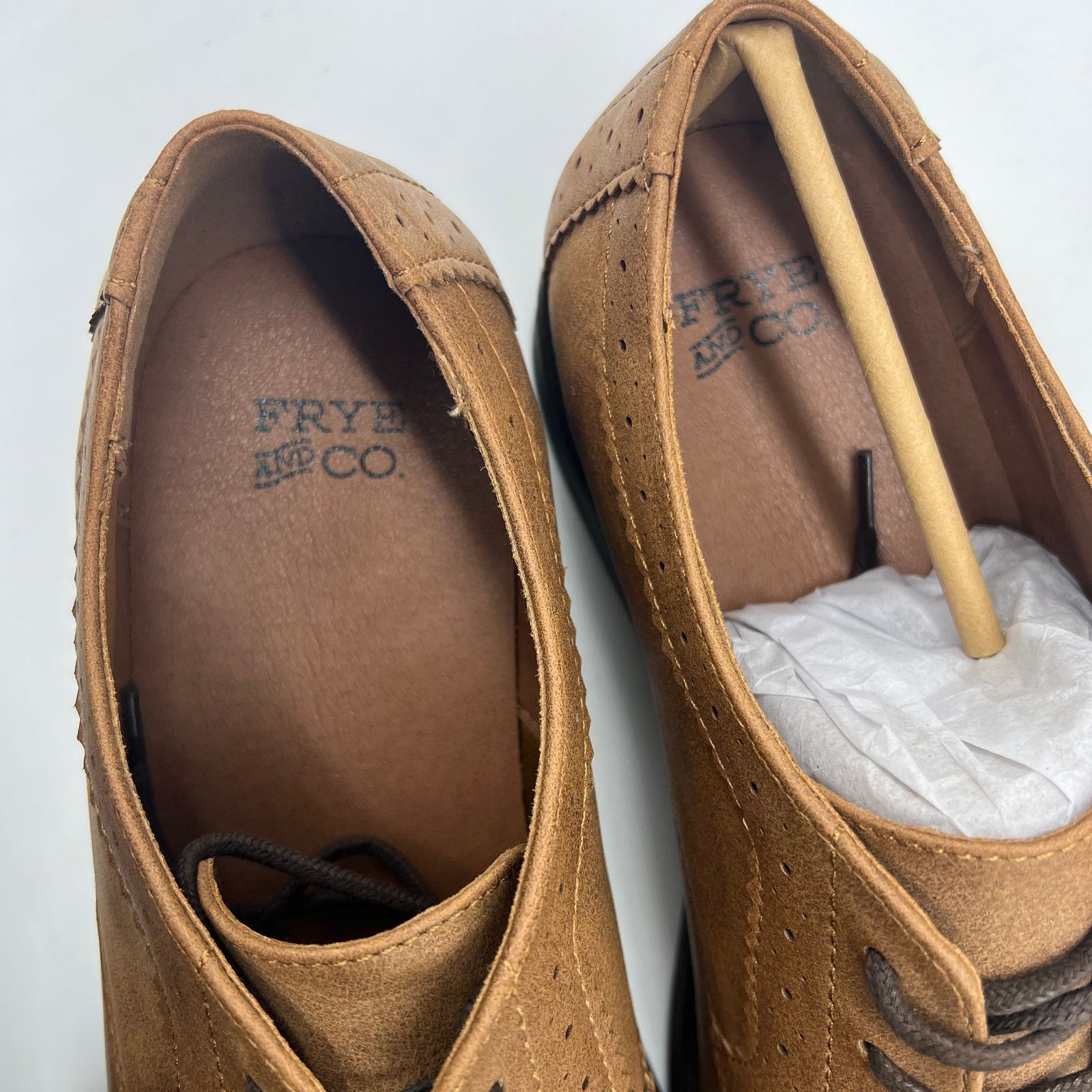 Other Frye and Co. Mens Grant Cognac Oxford Shoes Brown Size US 12 / EU 45 - 6 Thumbnail