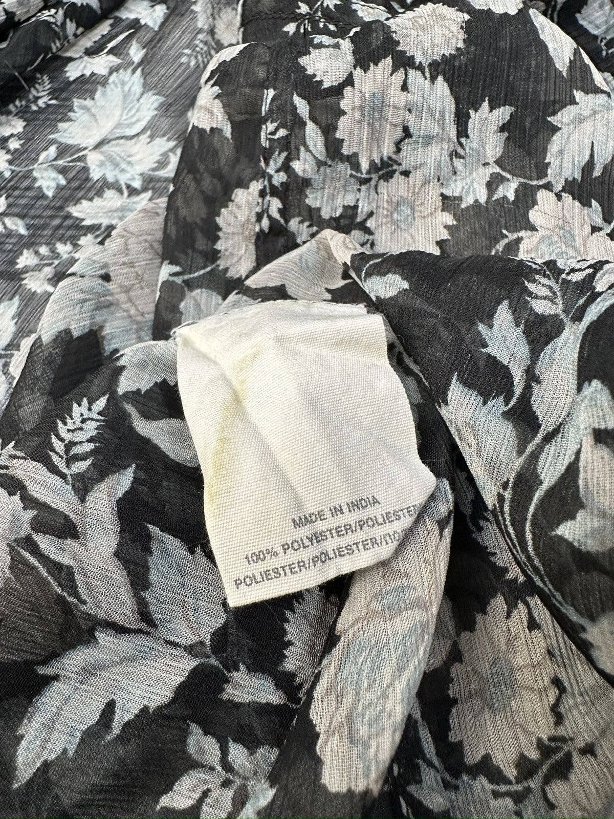 Denim & Supply Ralph Lauren DENIM & SUPPLY RALPH LAUREN Blouse Floral Sheer Crepe Shirt Size M / US 6-8 / IT 42-44 - 12 Thumbnail