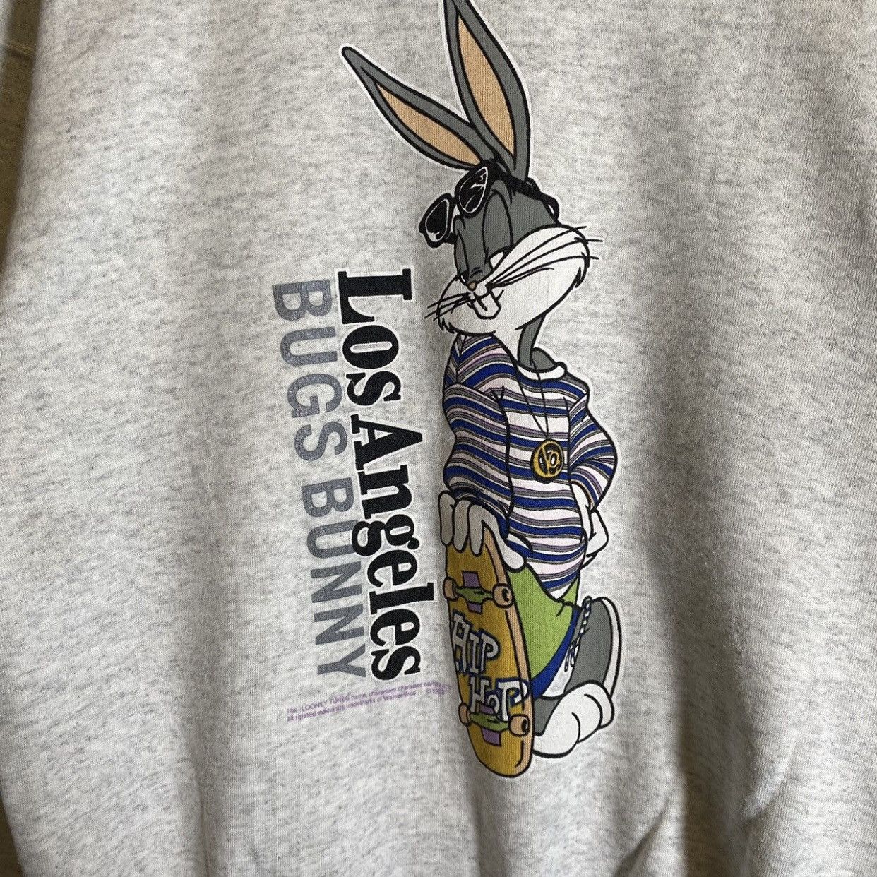 Warner Bros 90s Bugs Bunny Los Angeles Looney Tunes Skater Print Size US L / EU 52-54 / 3 - 5 Thumbnail