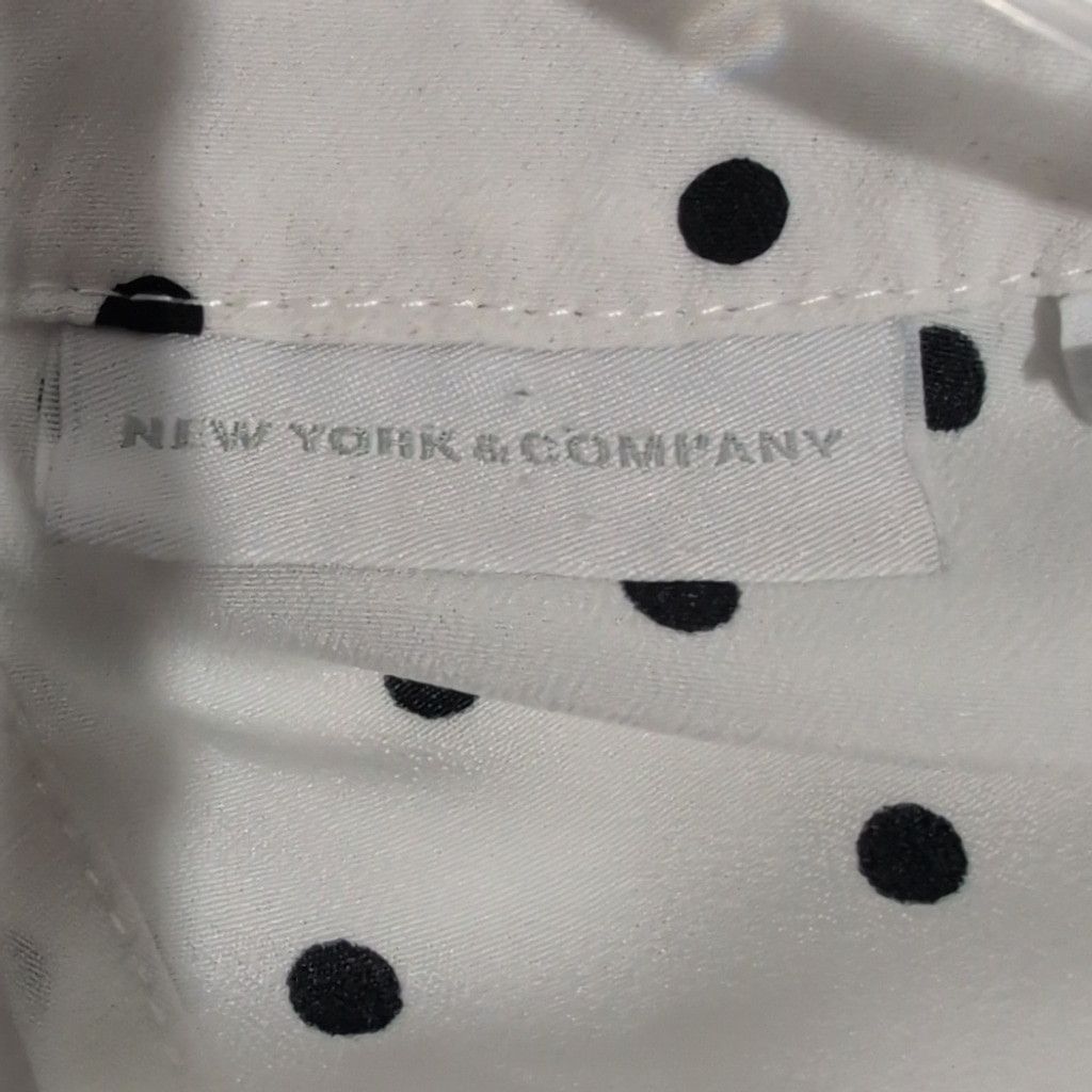 NBDN Nobrandedon NY and Company Polka Dot Ruffle Blouse size Small Size XS / US 0-2 / IT 36-38 - 3 Thumbnail