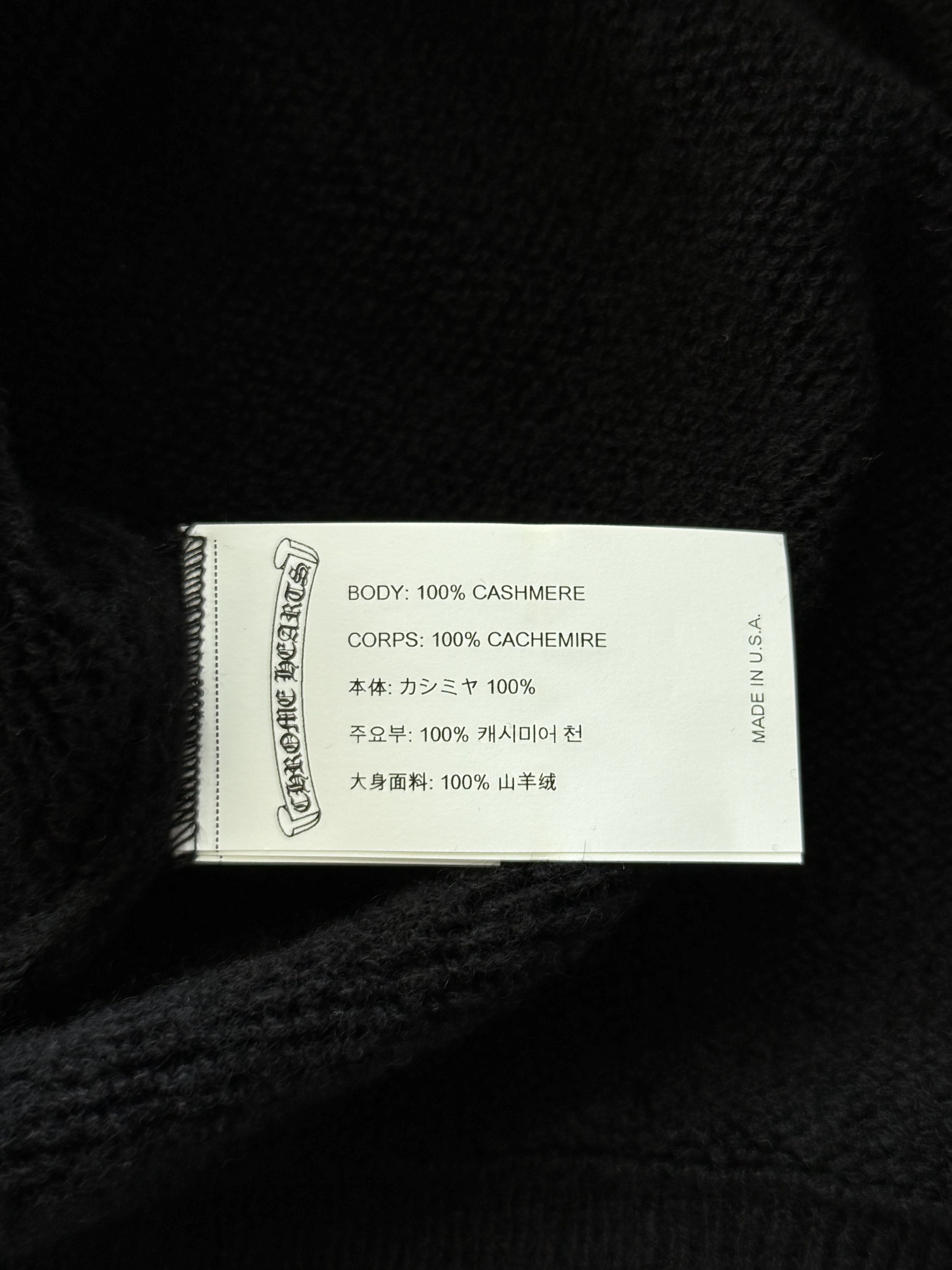 Chrome Hearts Chrome Hearts Black & White Floral Cashmere Hoodie Size US L / EU 52-54 / 3 - 4 Thumbnail