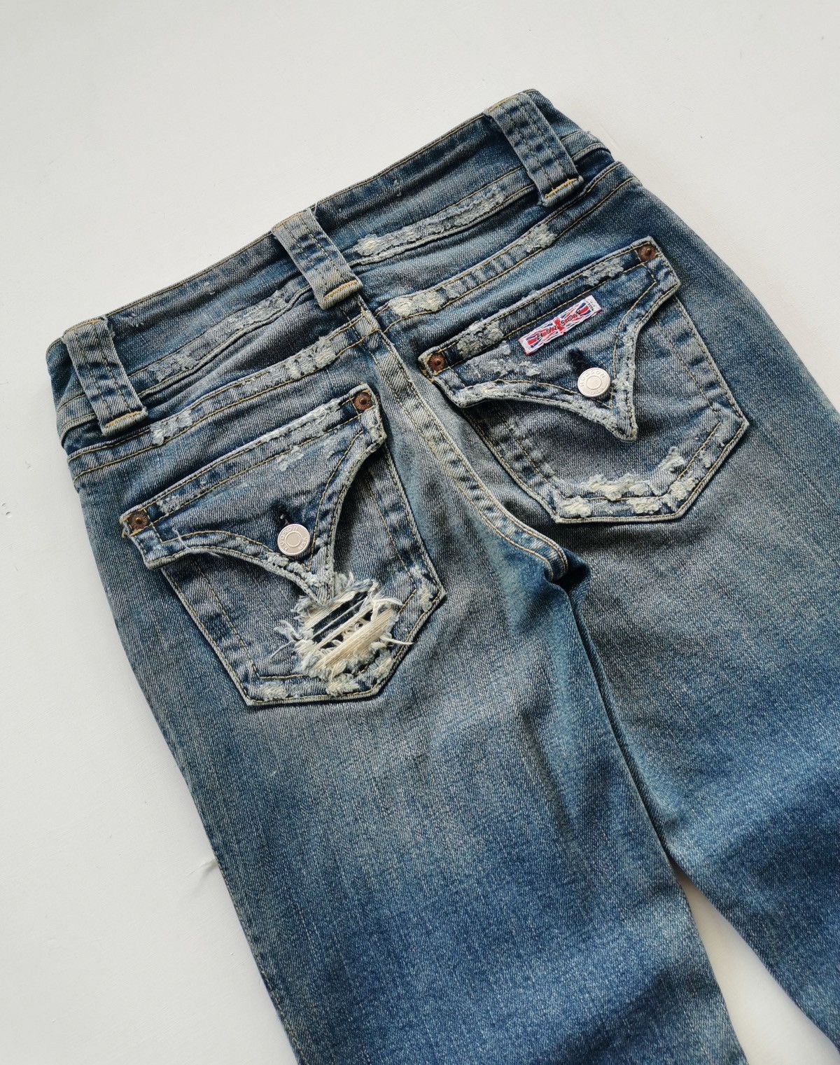 Hudson Y2K Hudson Flare Bootcut Distressed Stretch Denim Size 24" / US 00 / IT 34 - 3 Thumbnail