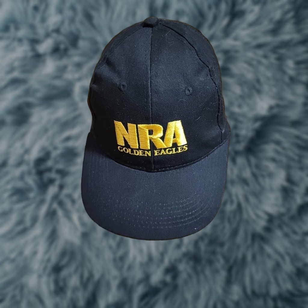Vintage VINTAGE NRA Golden Eagles Embroidered Black Adjustable USA Flag Hat Baseball Cap Men One Size Cotton Canvas USA Flag Embroidered Adjustable Mens Size ONE SIZE - 1 Thumbnail