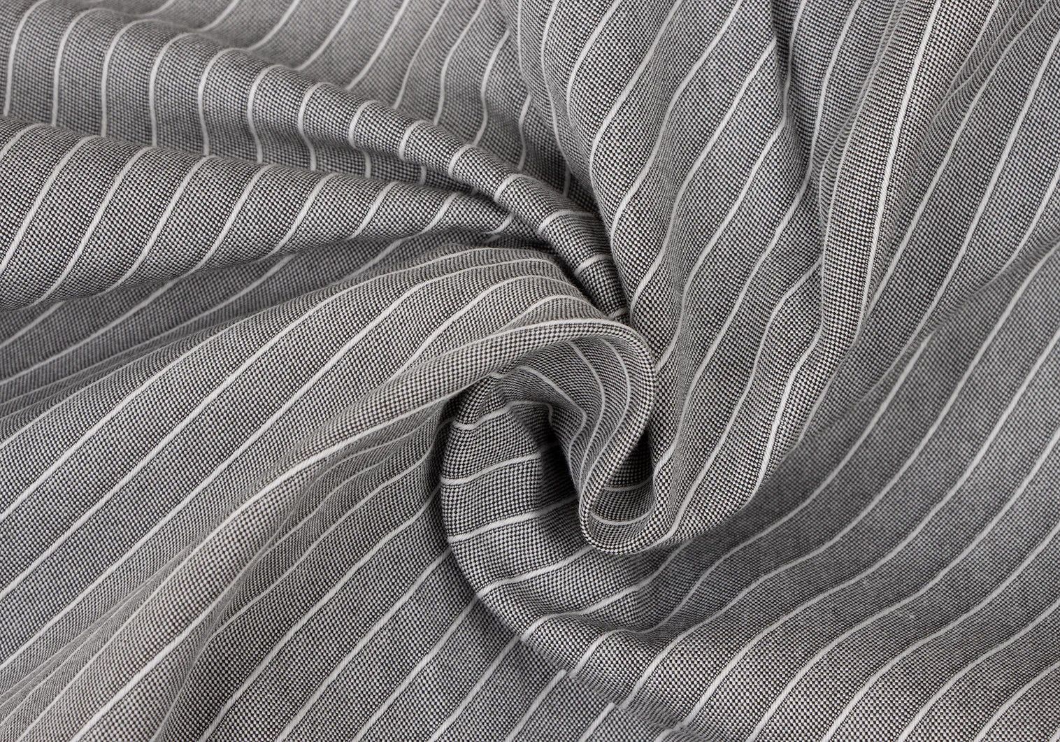 Jean Paul Gaultier Cotton Diagonal Stripe Dress Shirt in Grey and White, Size Size US M / EU 48-50 / 2 - 15 Thumbnail