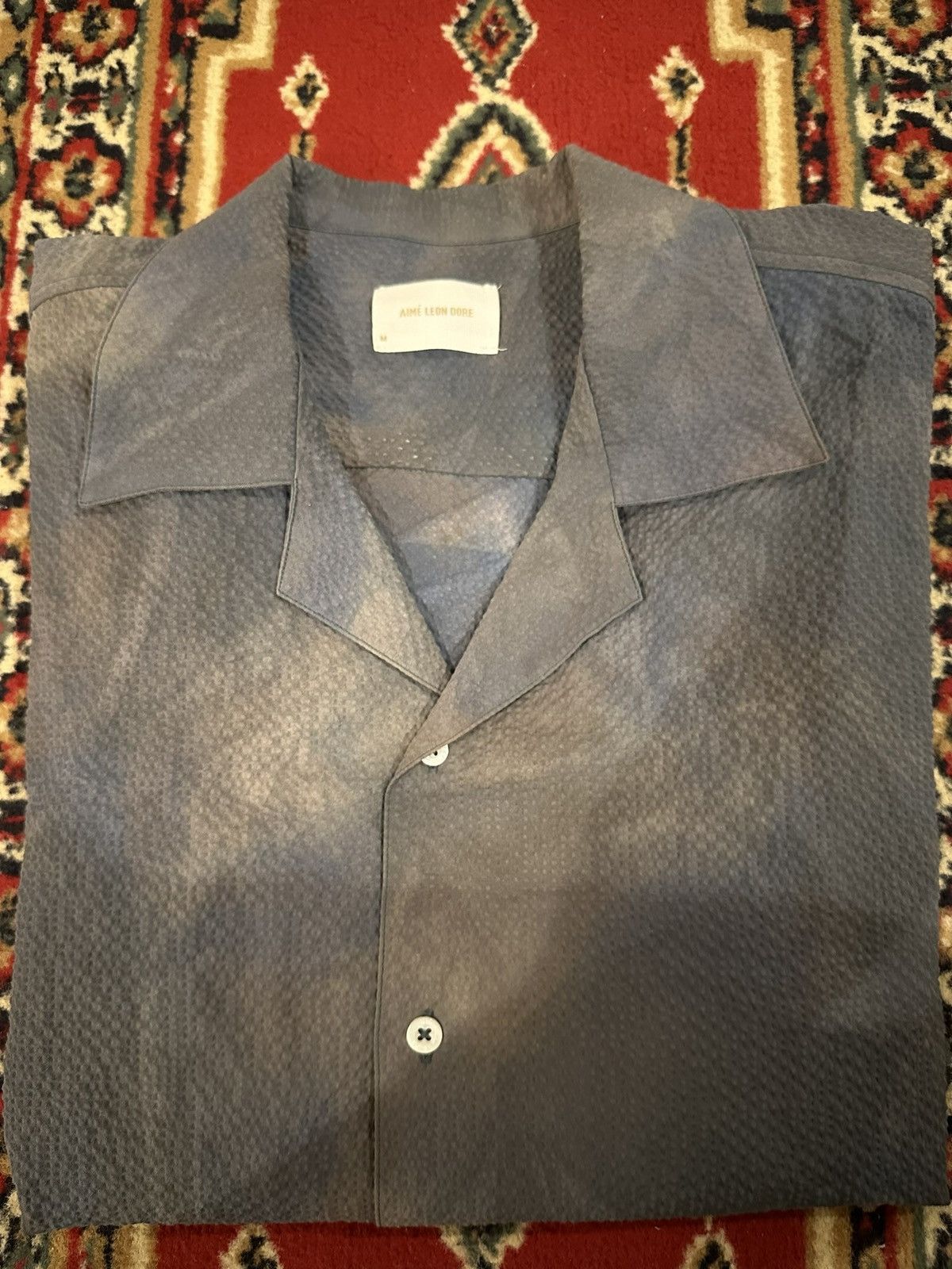 Aime Leon Dore Aime Leon Dore Tie Dye Seersucker Leisure shirt Size US M / EU 48-50 / 2 - 3 Thumbnail