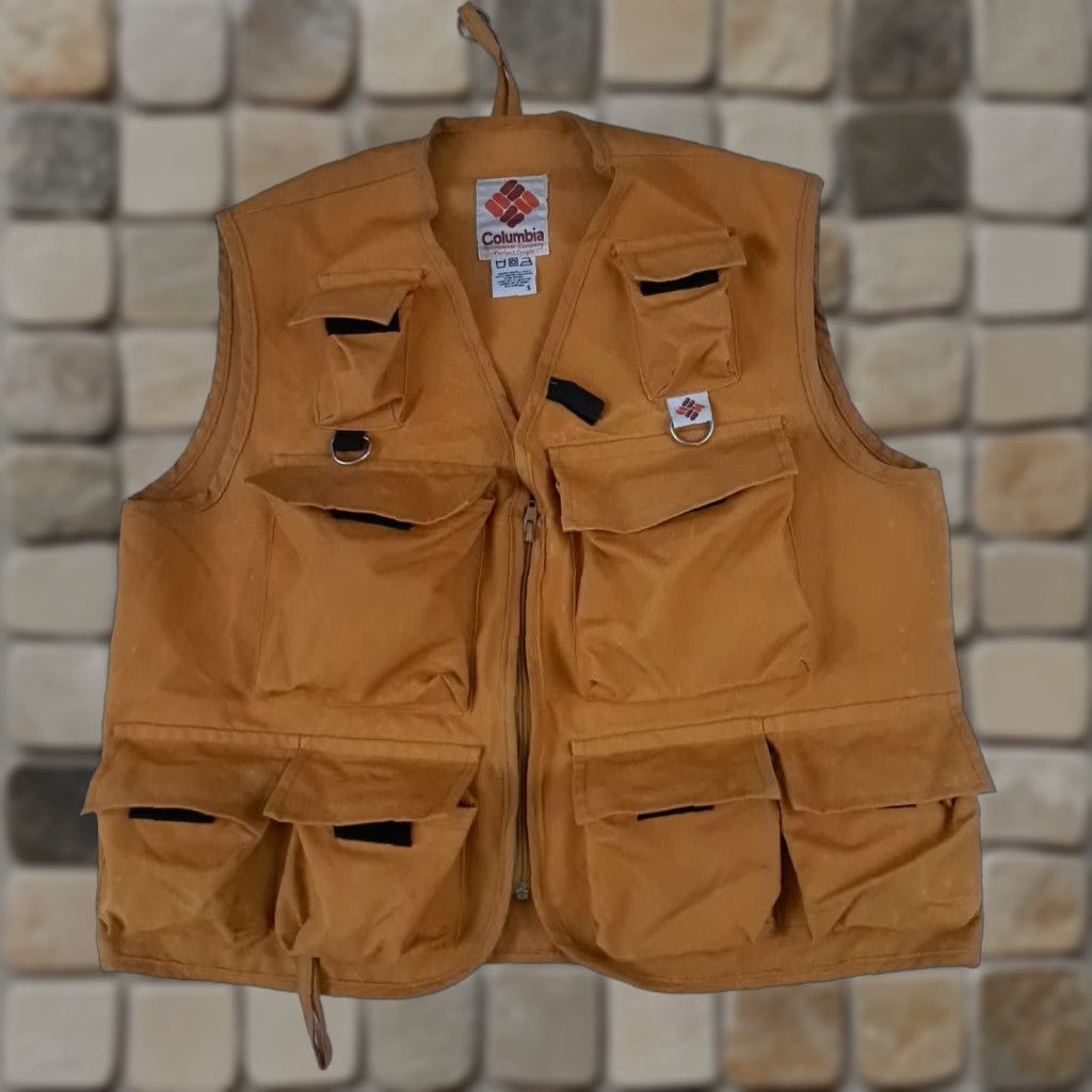 CLOSED VINTAGE Columbia Canvas Fishing-Hunting Vest Zipper Close & Pockets Small Size US S / EU 44-46 / 1 - 1 Thumbnail