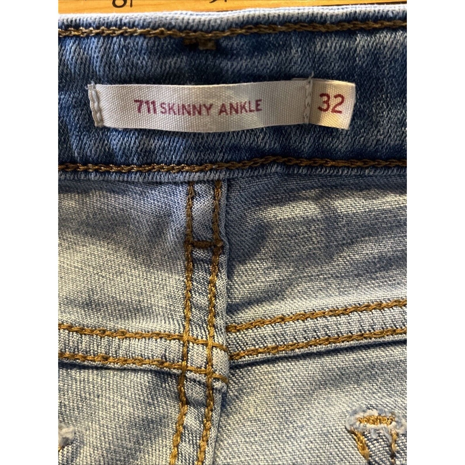 Levi's Levi’s 711 Jeans 32x27 Blue Skinny Ankle Mid Rise Stretch Size 32" / US 10 / IT 46 - 13 Thumbnail