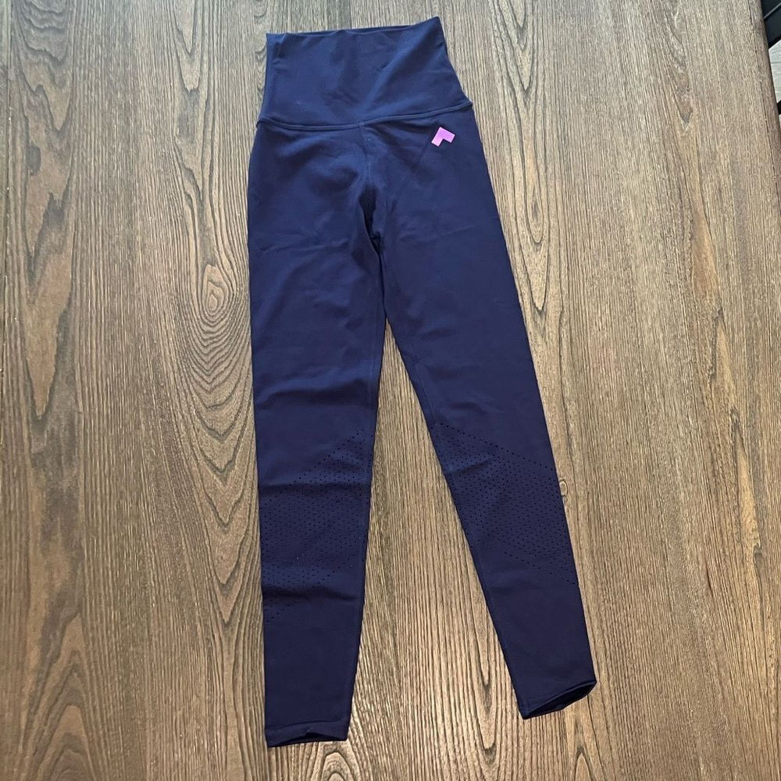 Vintage NWOT Tonal Womens Navy Blue High Waist Athletic Leggings XS Size 25" / US 0 / IT 36 - 1 Thumbnail