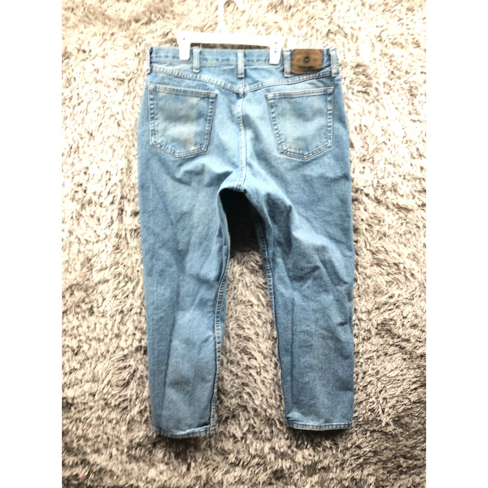 Wrangler Wrangler Jeans 38x29 Mens Mid Rise Straight Leg Medium Wash Blue Denim Jeans Mens Regular Size 38 Blue Denim Wrangler Genuine Size US 38 / EU 54 - 5 Thumbnail