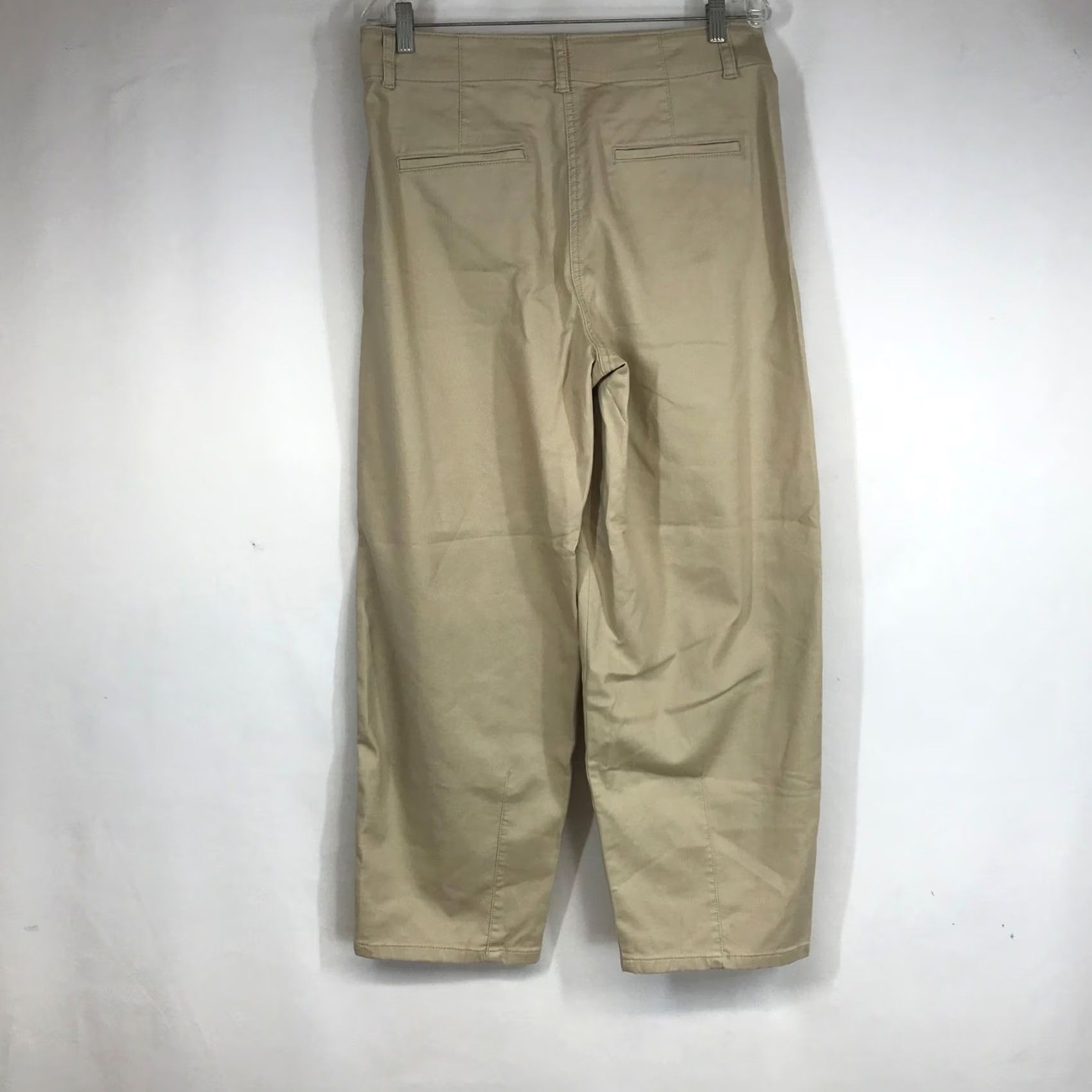 Ann Taylor VINTAGE? No. Ann Taylor Khaki Tan High Rise Wide Leg Crop Pants 10 NEW 37993078 Size 32" / US 10 / IT 46 - 4 Thumbnail