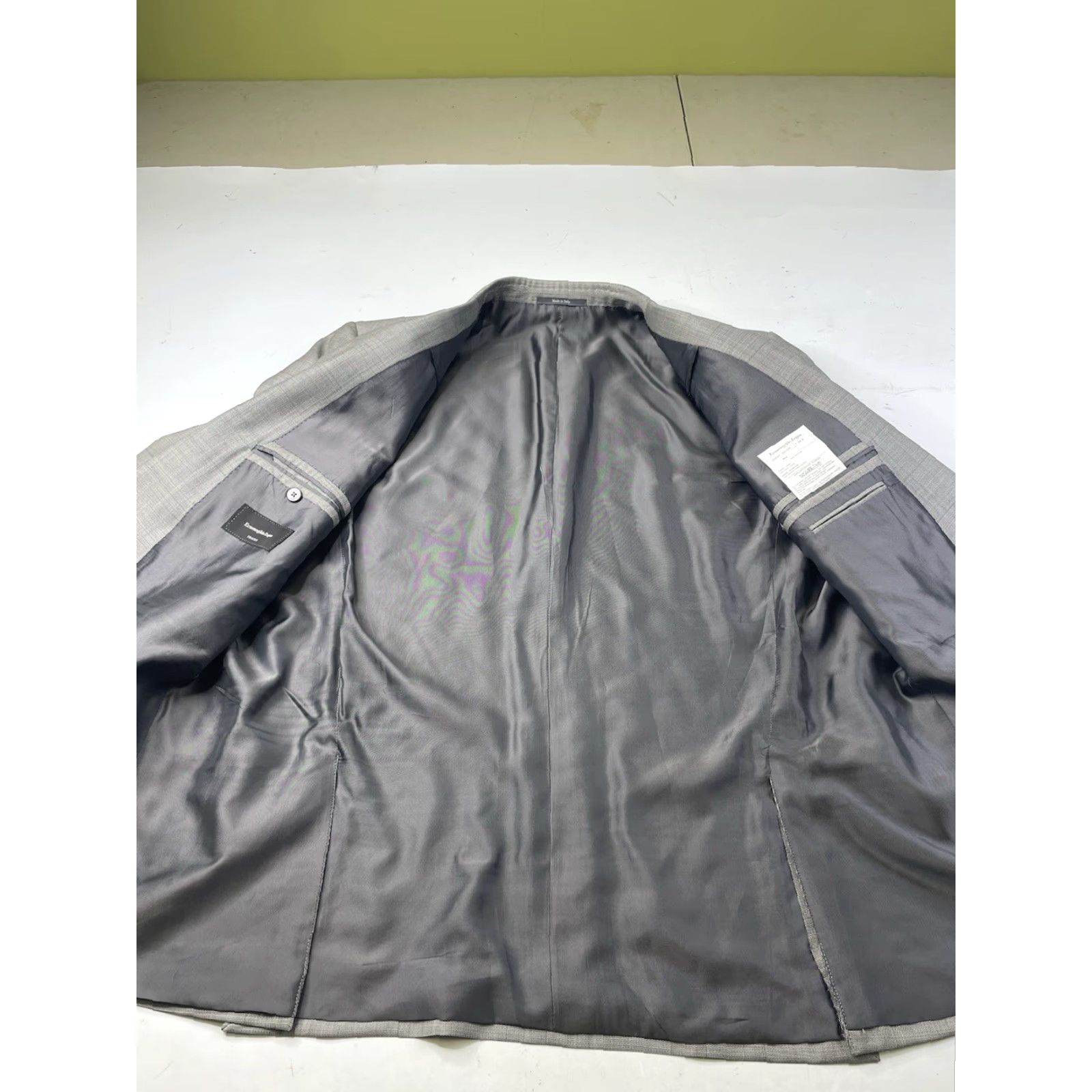 Ermenegildo Zegna Ermenegildo Zegna Blazer Single-Breasted Wool 48R Plaid Gray Men Size 48R - 2 Thumbnail