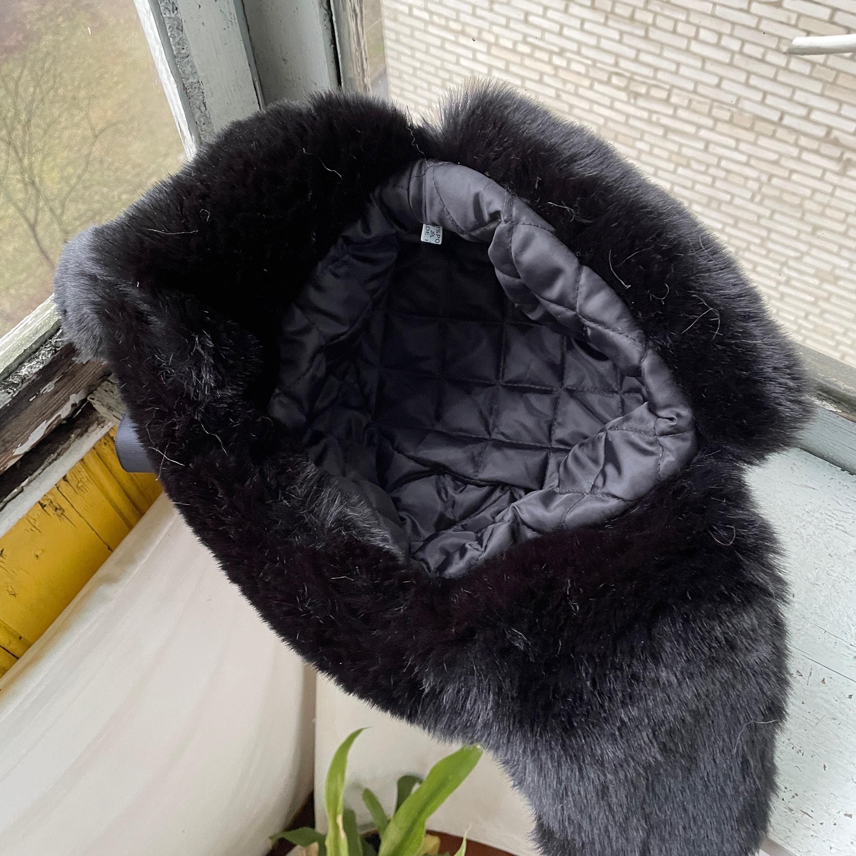 Other Alt Ushanka Fuzzy Trapper Fur Hat y2k streetwear grunge alt Size ONE SIZE - 4 Thumbnail