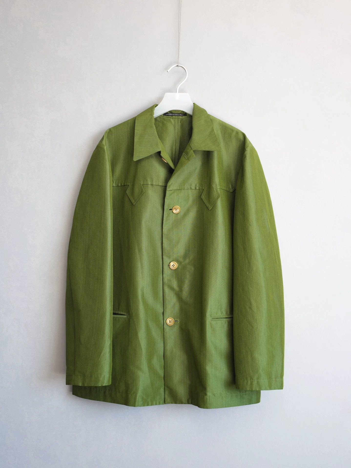 Yohji Yamamoto Yohji Yamamoto 99SS Olive Green Silk Blend Jacket M Size US M / EU 48-50 / 2 - 1 Thumbnail