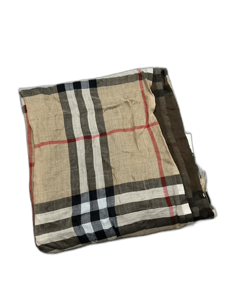 Burberry Burberry Checked Silk Scarf Brand New Size ONE SIZE - 1 Thumbnail
