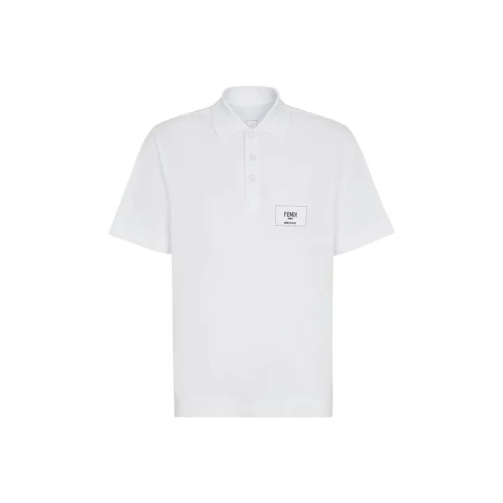 Fendi FENDI SS22 White Polo Shirt for Men 0079 Size US L / EU 52-54 / 3 - 1 Thumbnail